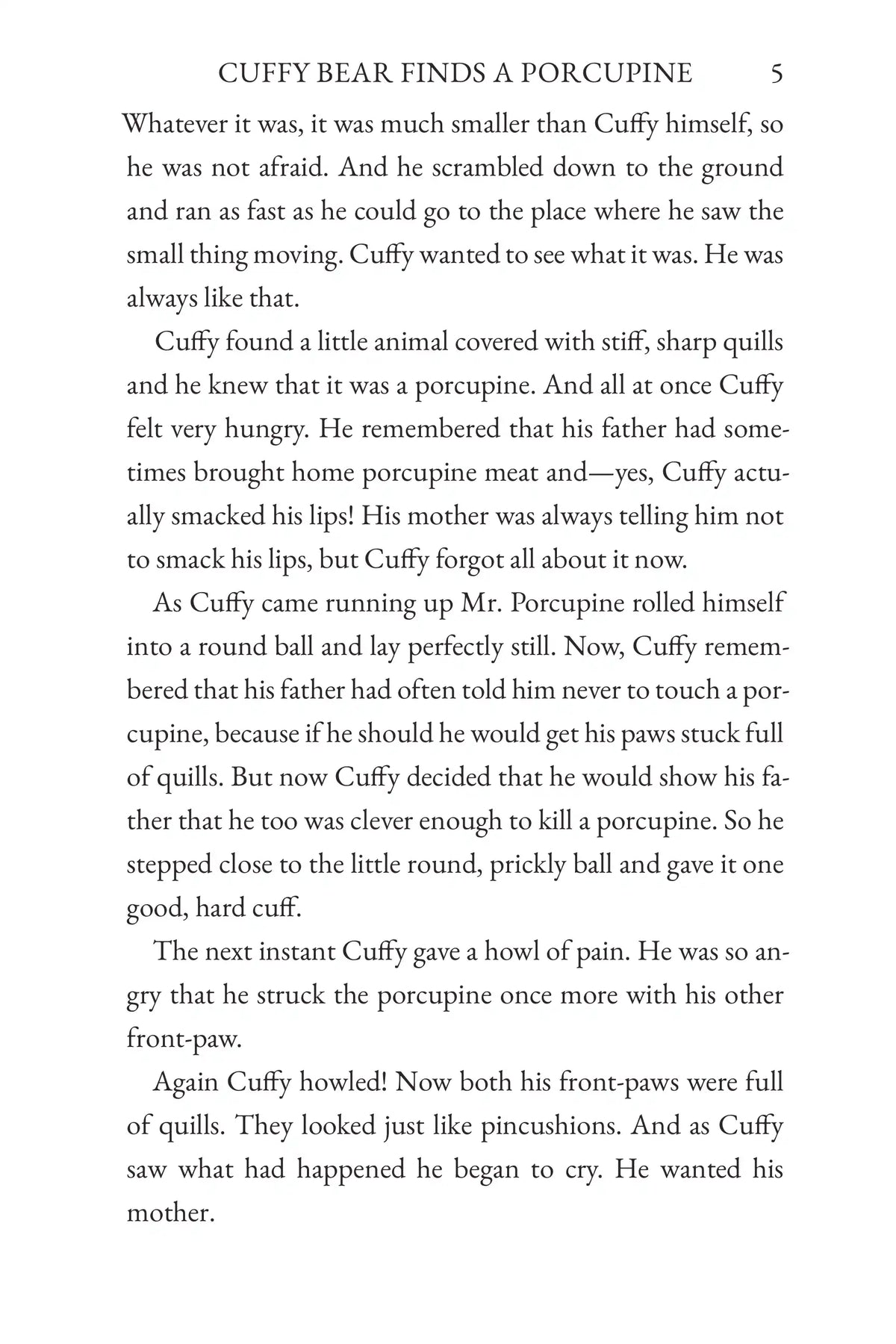 The Tale of Cuffy Bear — story page 5