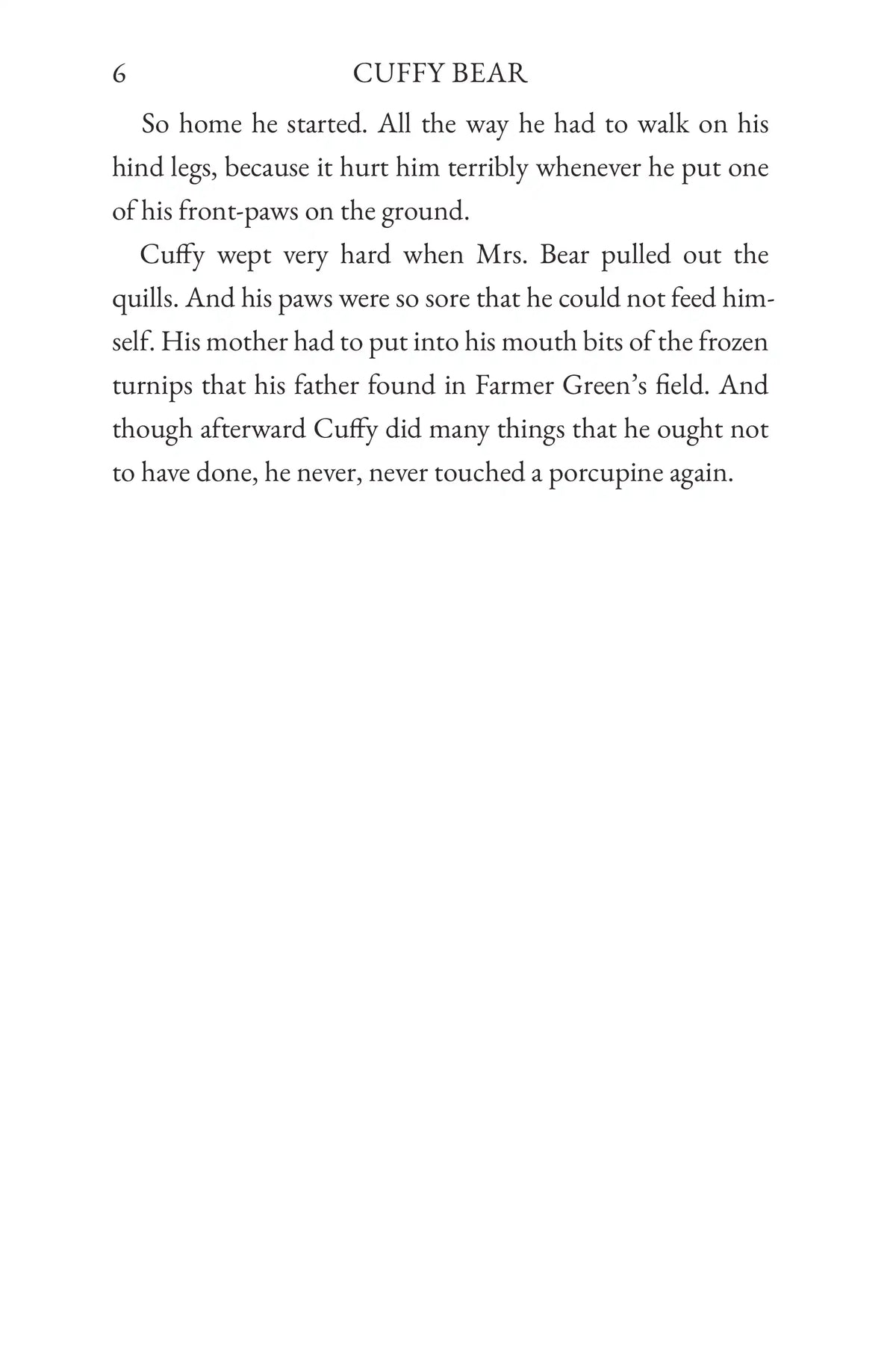The Tale of Cuffy Bear — story page 6