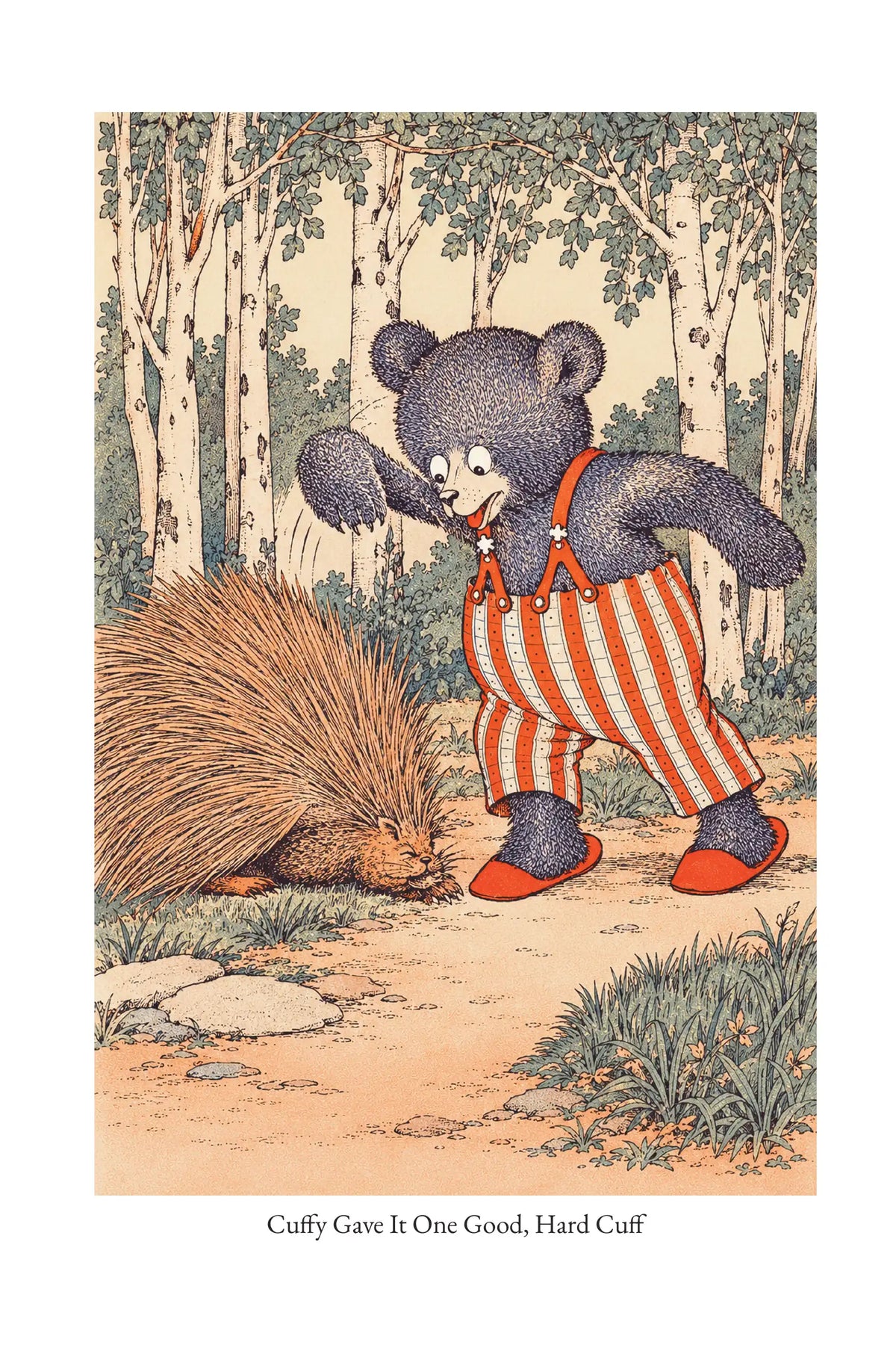Cuffy Gave It One Good, Hard Cuff — opening page 7 of The Tale of Cuffy Bear