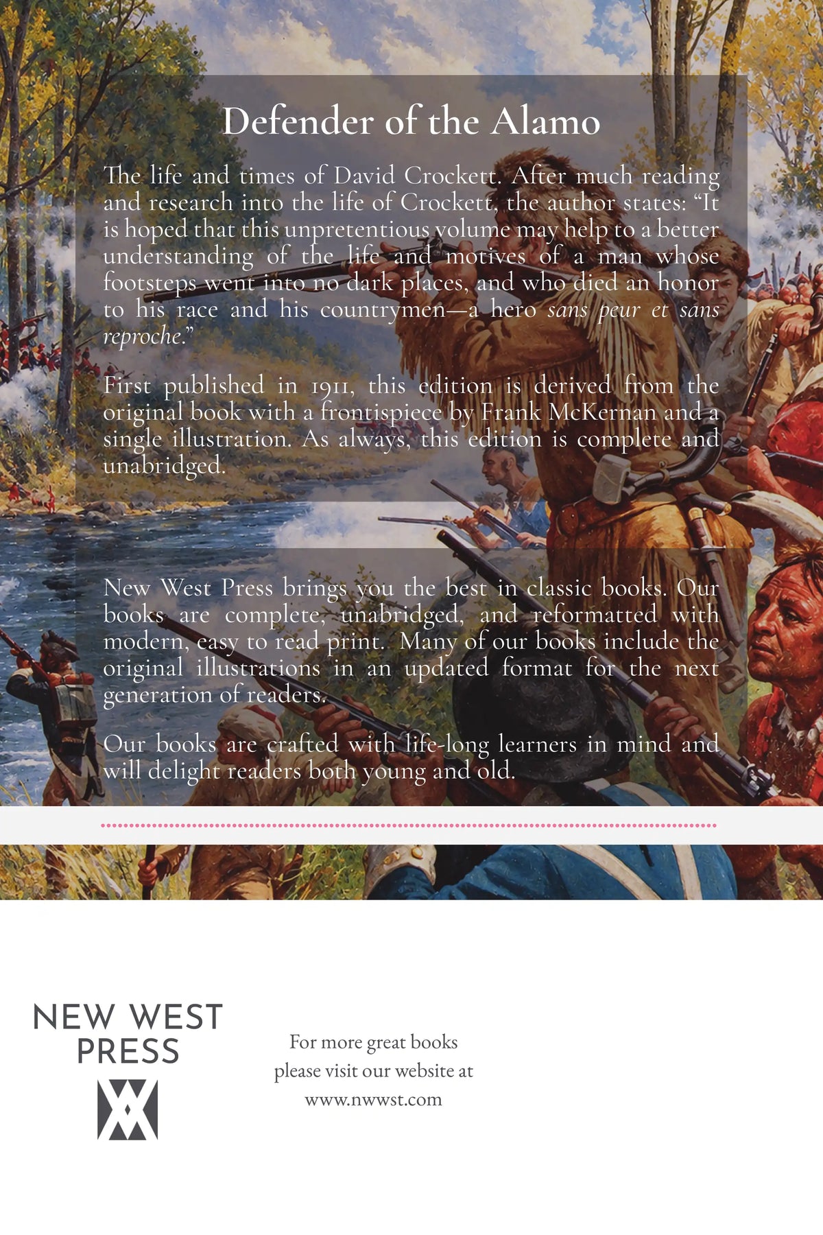 David Crockett, Scout — back cover