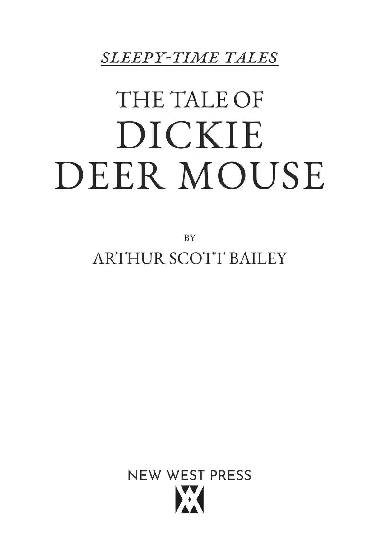 The Tale of Dickie Deer Mouse — title page