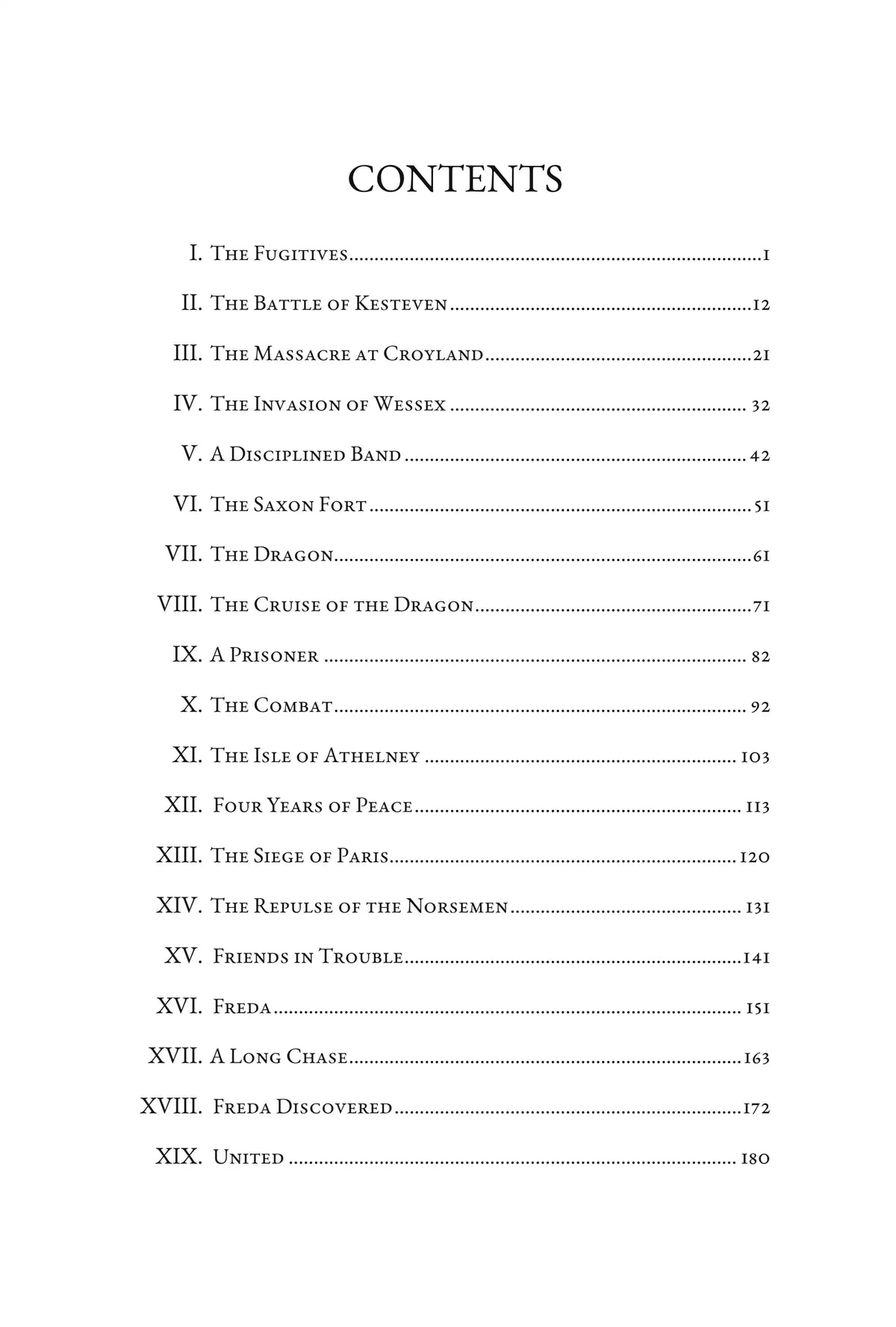 The Dragon and the Raven — contents