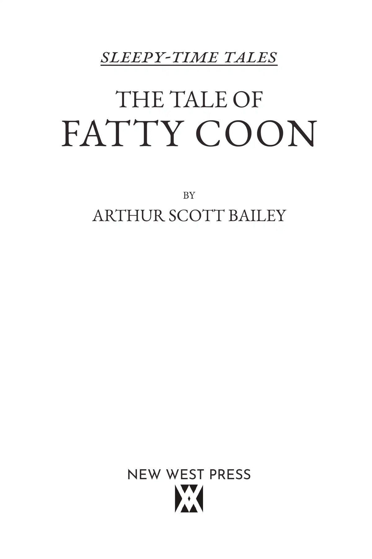 The Tale of Fatty Coon — title page