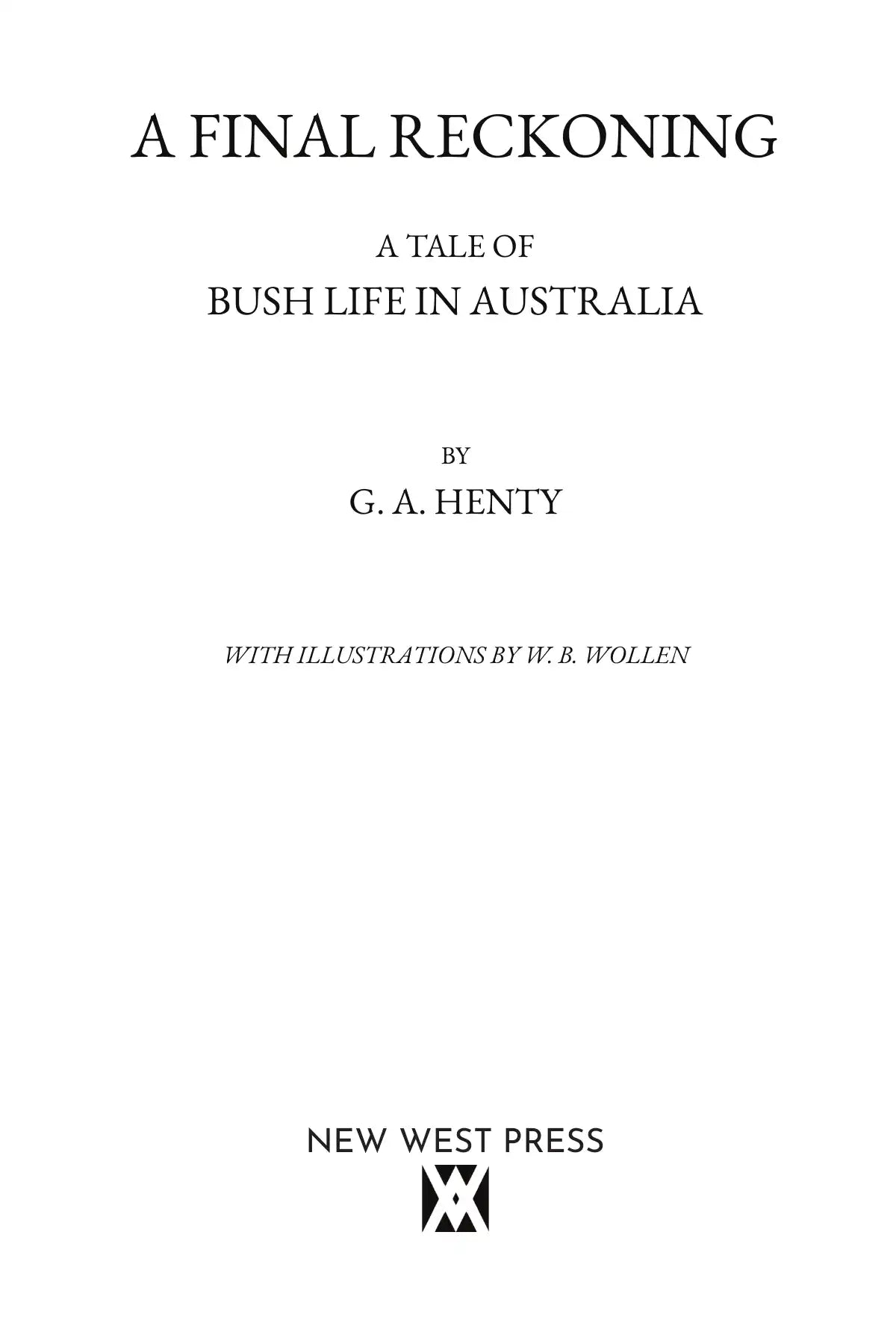 A Final Reckoning — title page