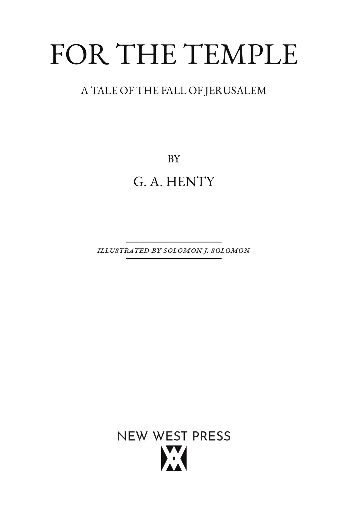 For the Temple by G. A. Henty — full title page
