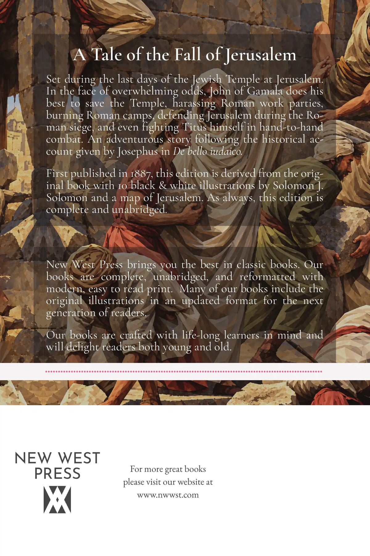 For the Temple by G. A. Henty — back cover