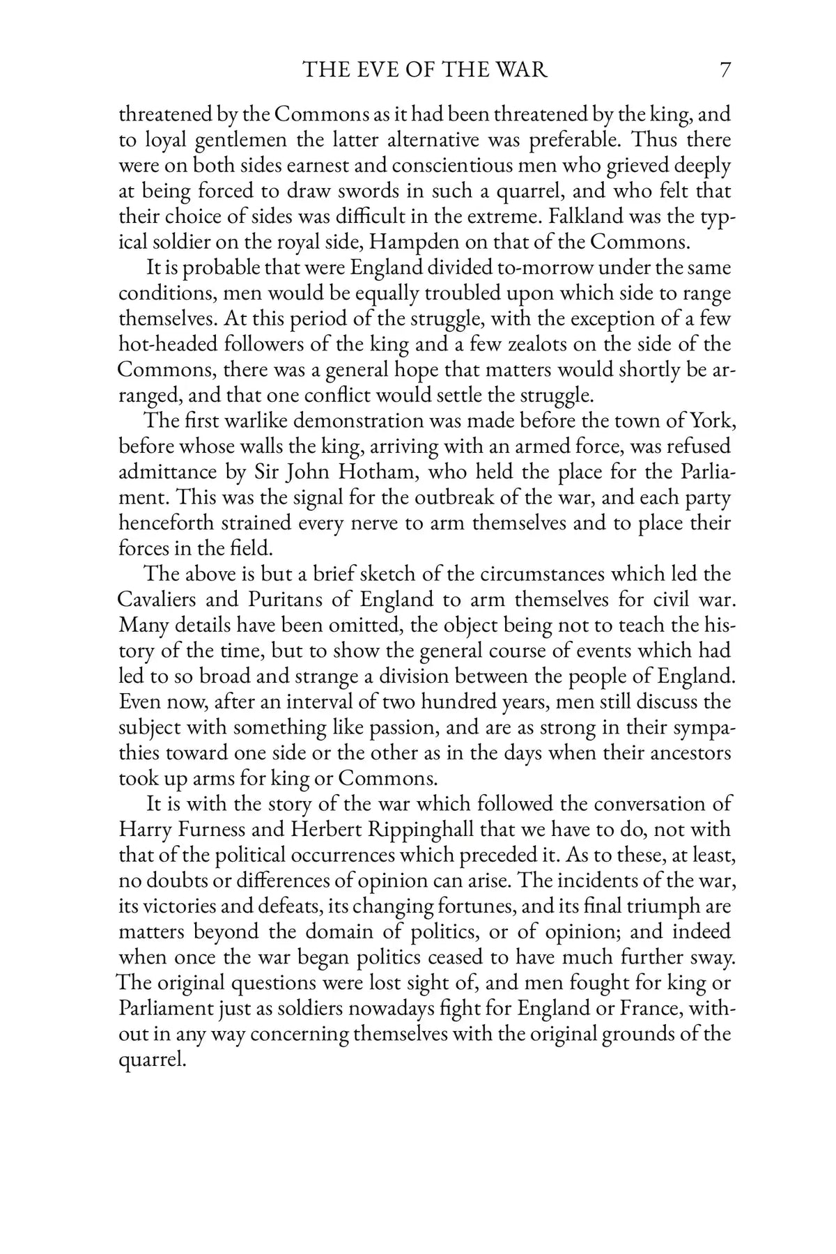 Friends Though Divided by G. A. Henty — story page 7