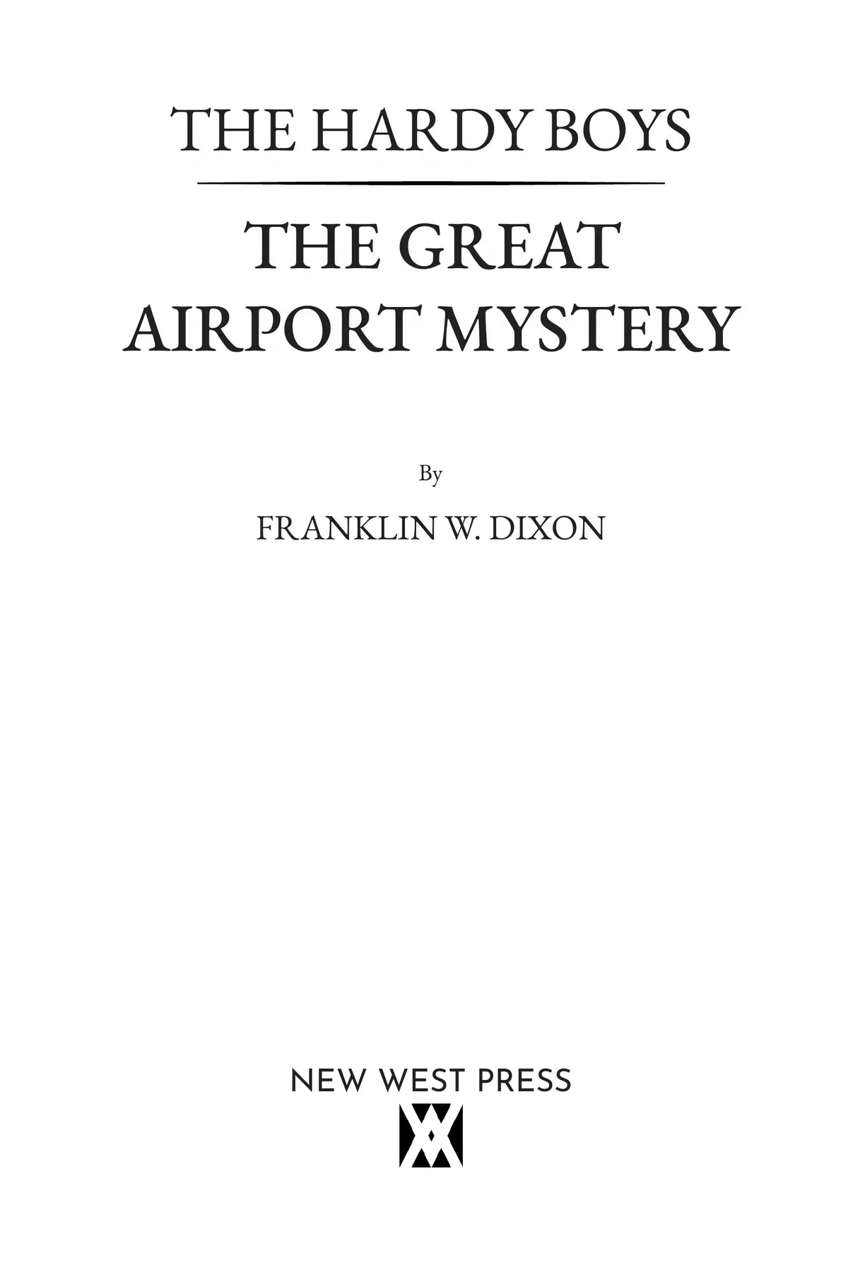 The Great Airport Mystery — title page