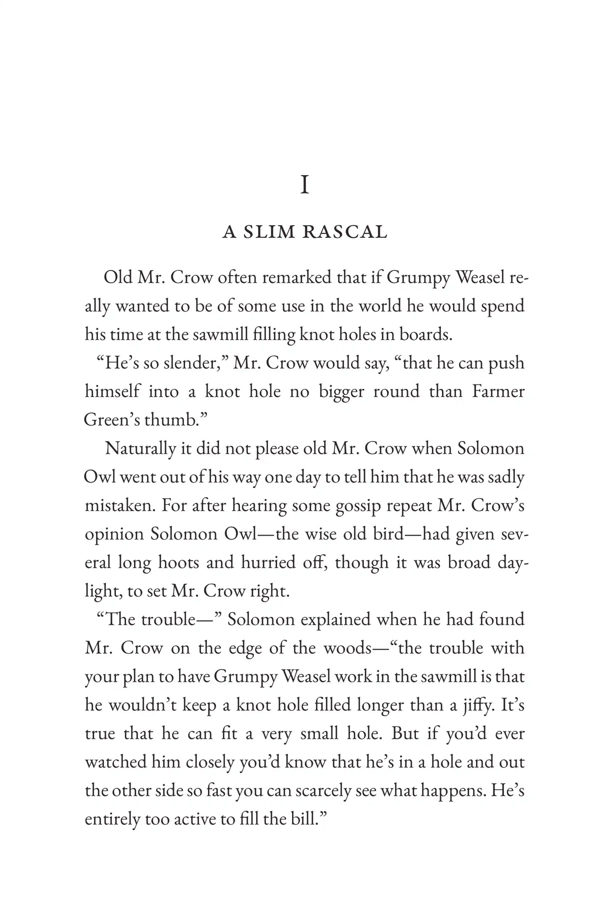 The Tale of Grumpy Weasel — story page 1
