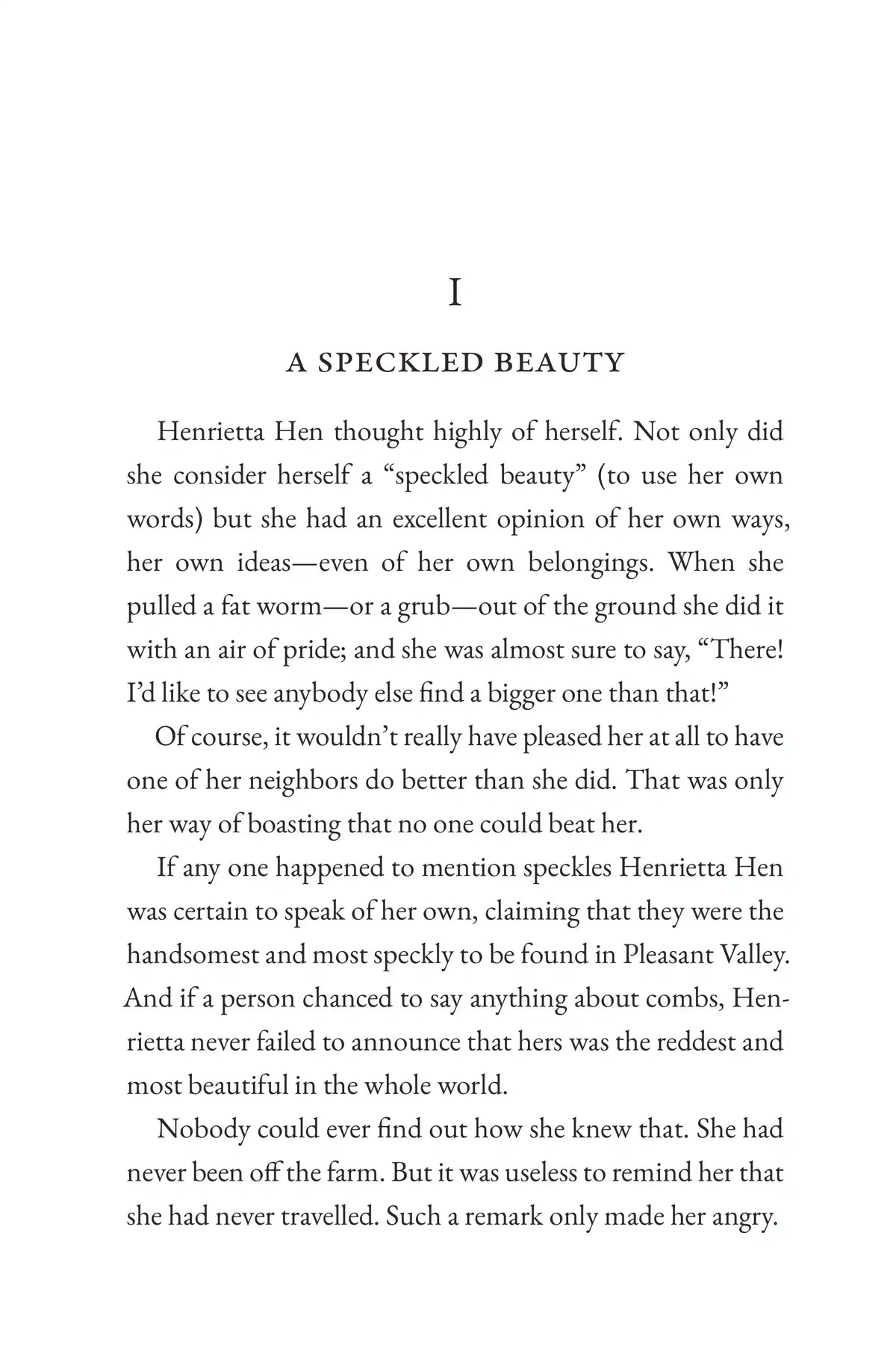The Tale of Henrietta Hen — story page 1