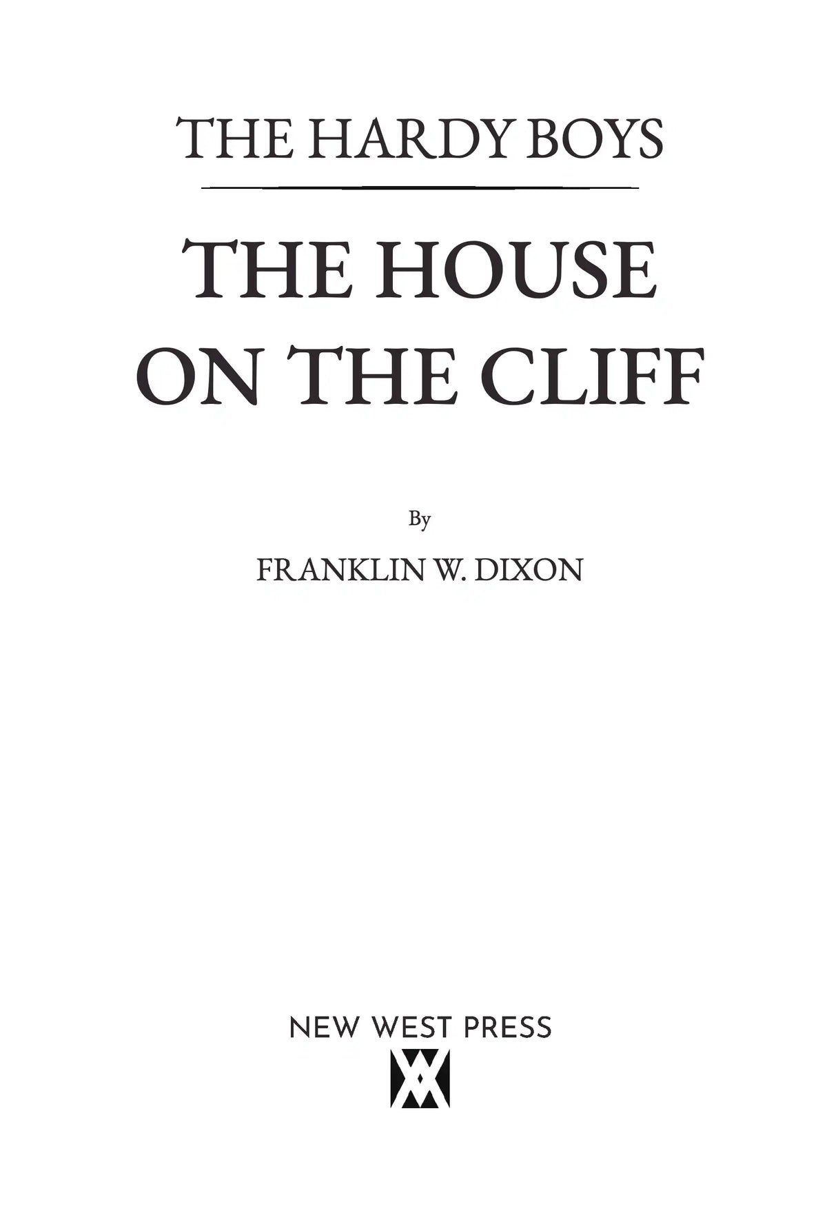 The House on the Cliff — title page