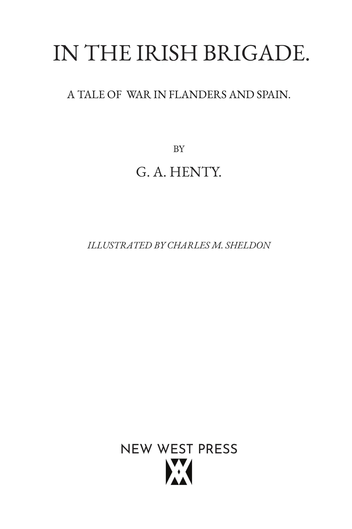 In the Irish Brigade — title page
