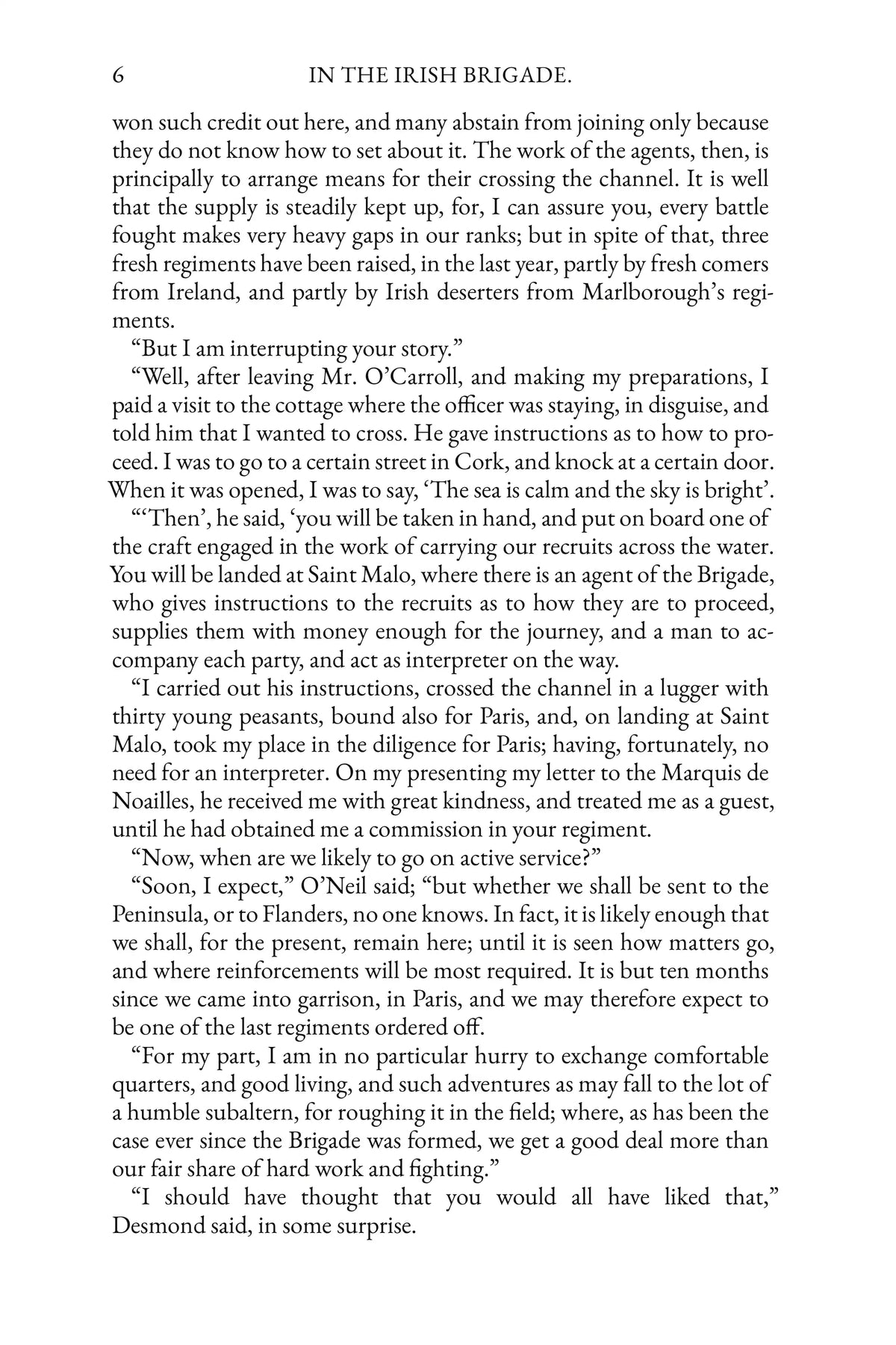 In the Irish Brigade — story page 6