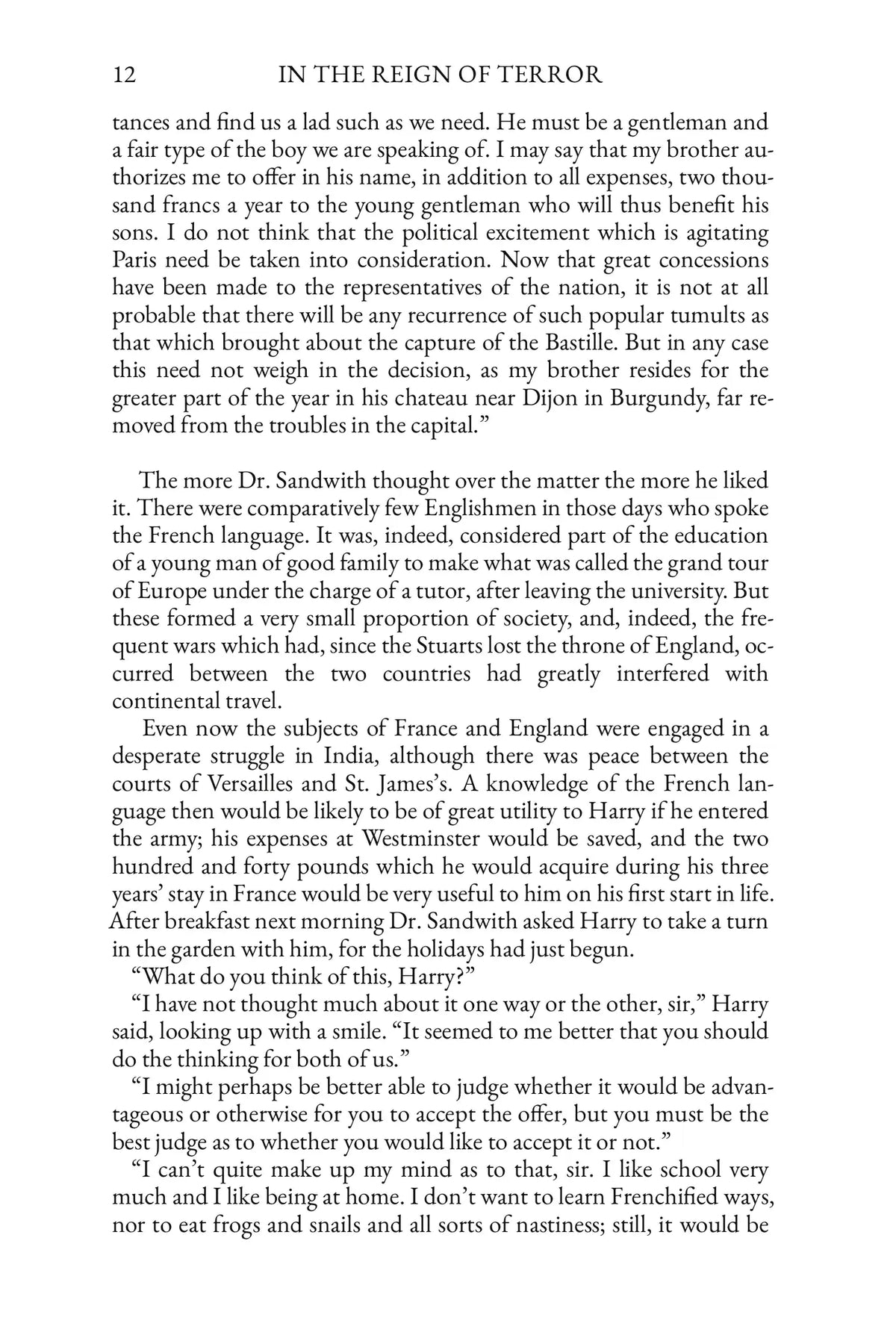 In the Reign of Terror by G. A. Henty — story page 12