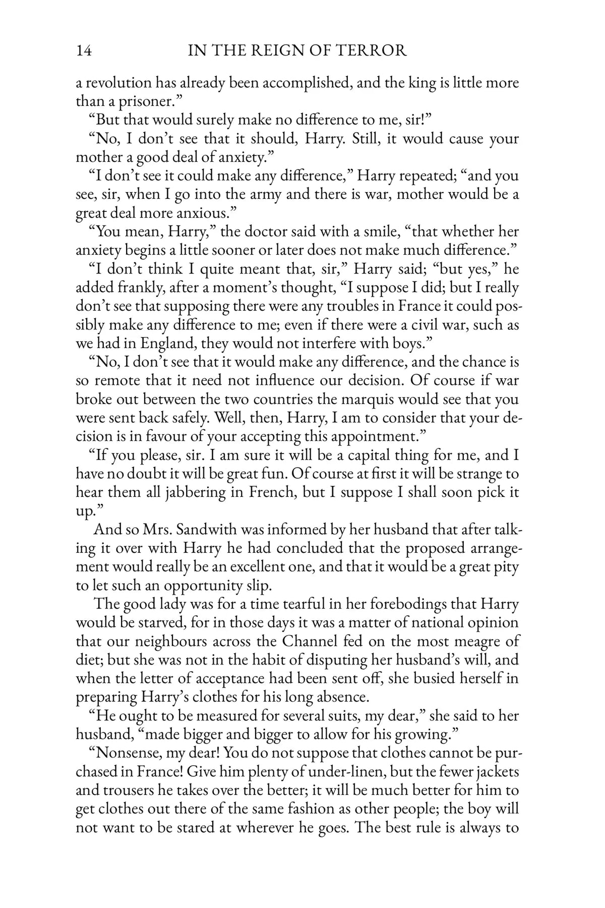 In the Reign of Terror by G. A. Henty — story page 14
