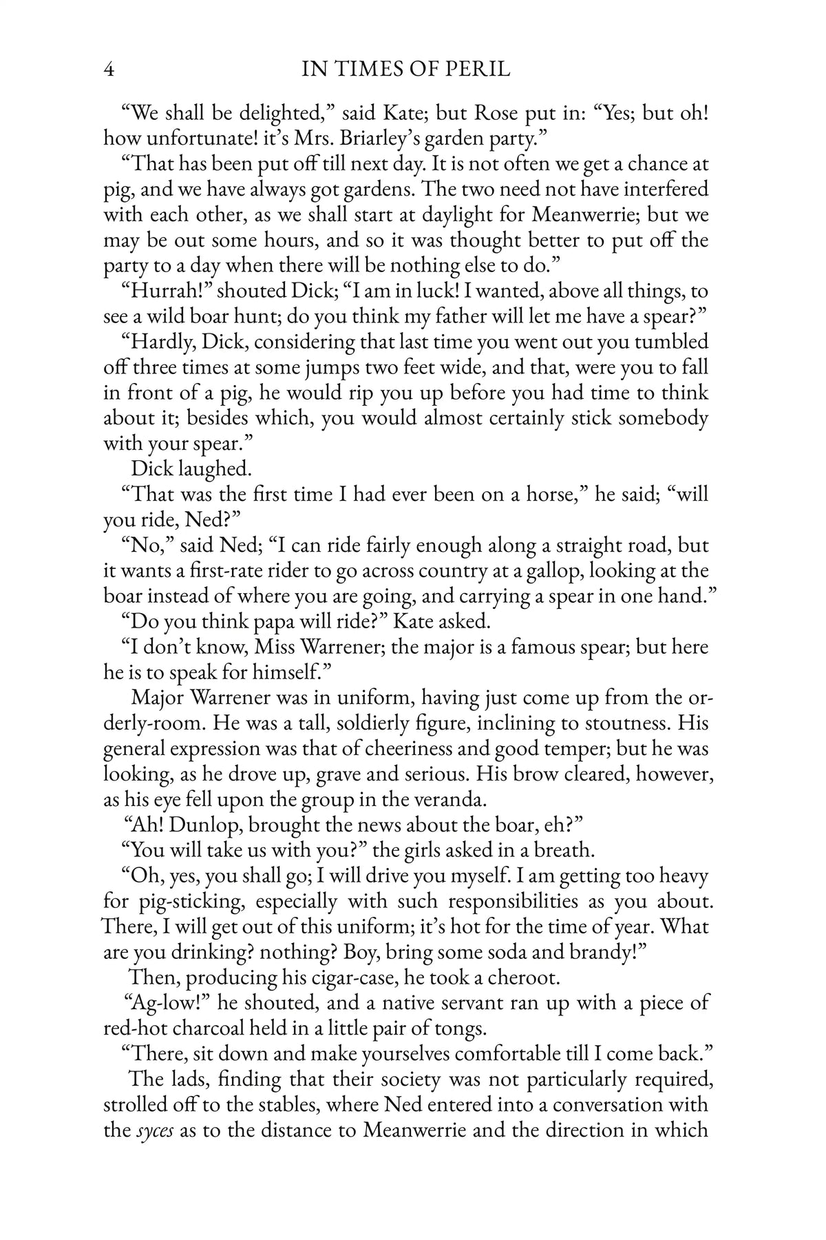 In Times of Peril by G. A. Henty — story page 4