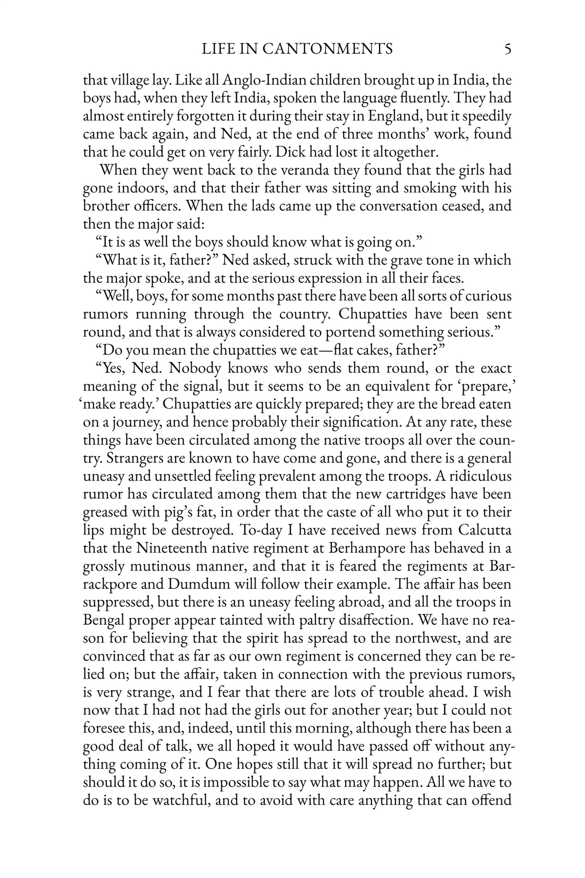 In Times of Peril by G. A. Henty — story page 5