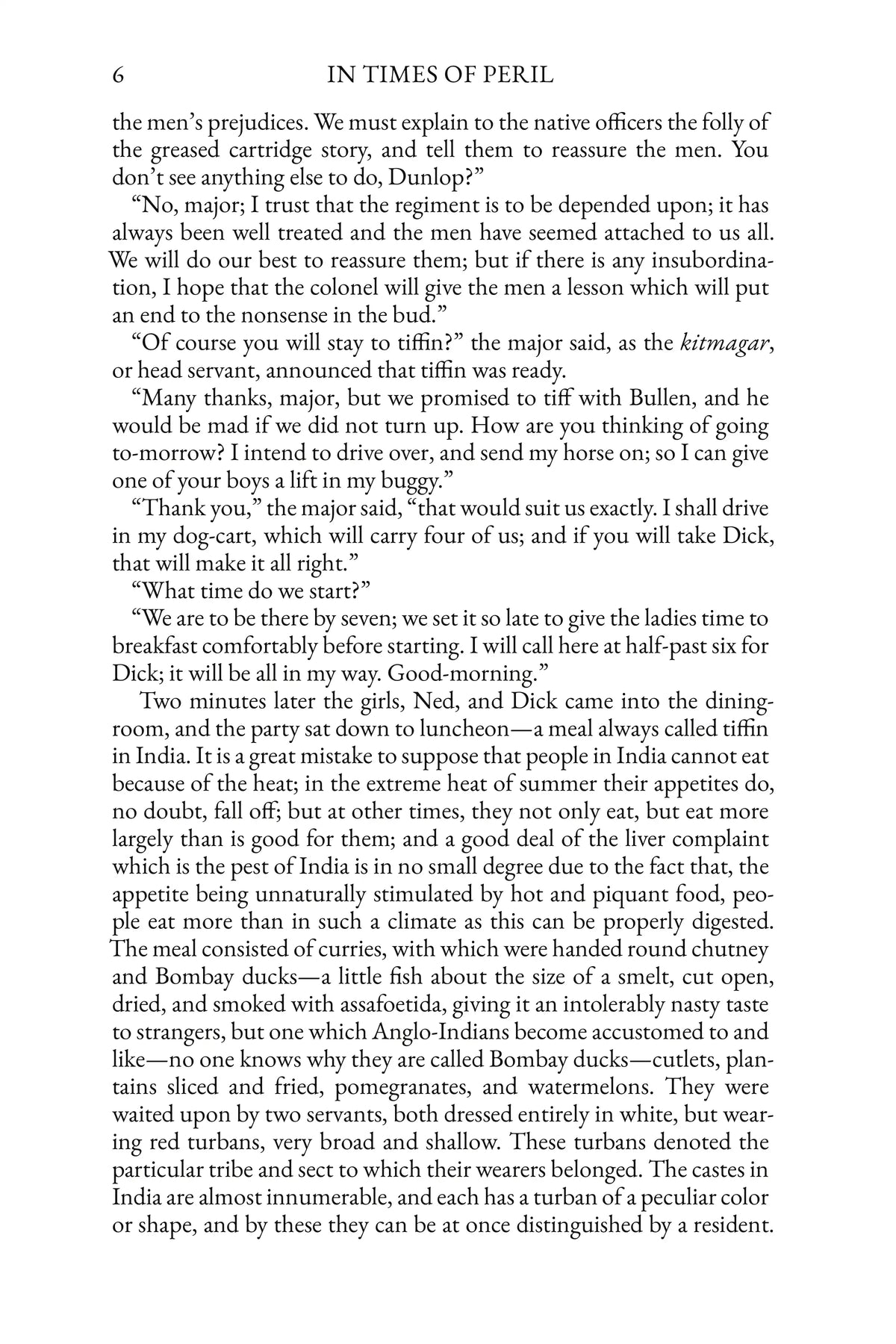 In Times of Peril by G. A. Henty — story page 6