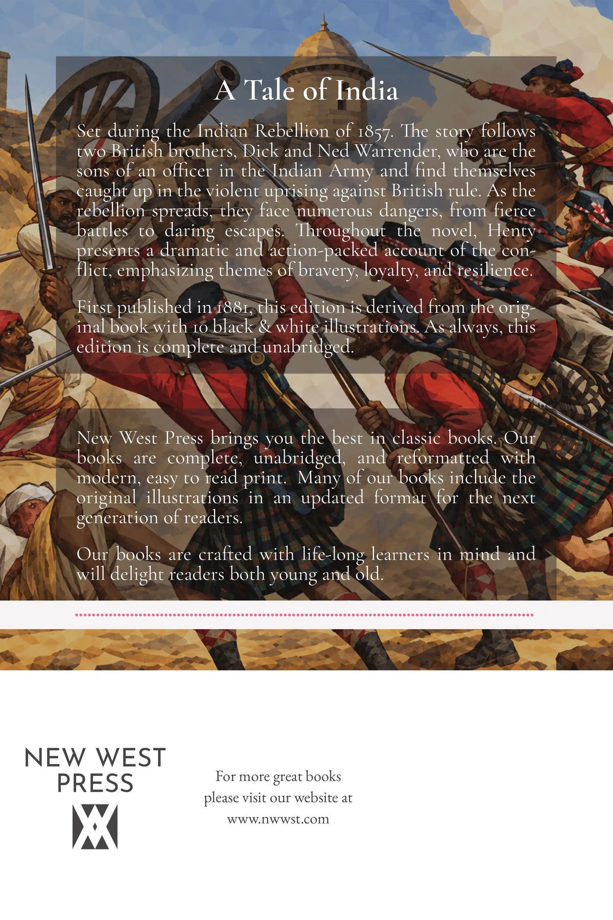 In Times of Peril by G. A. Henty — back cover