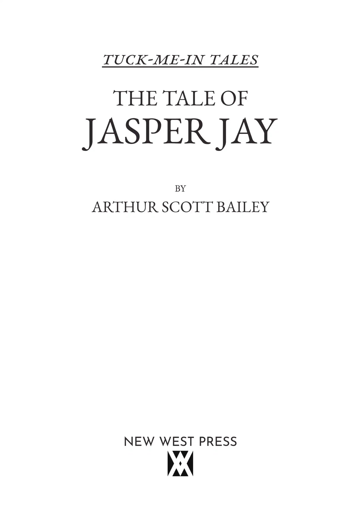 The Tale of Jasper Jay — title page