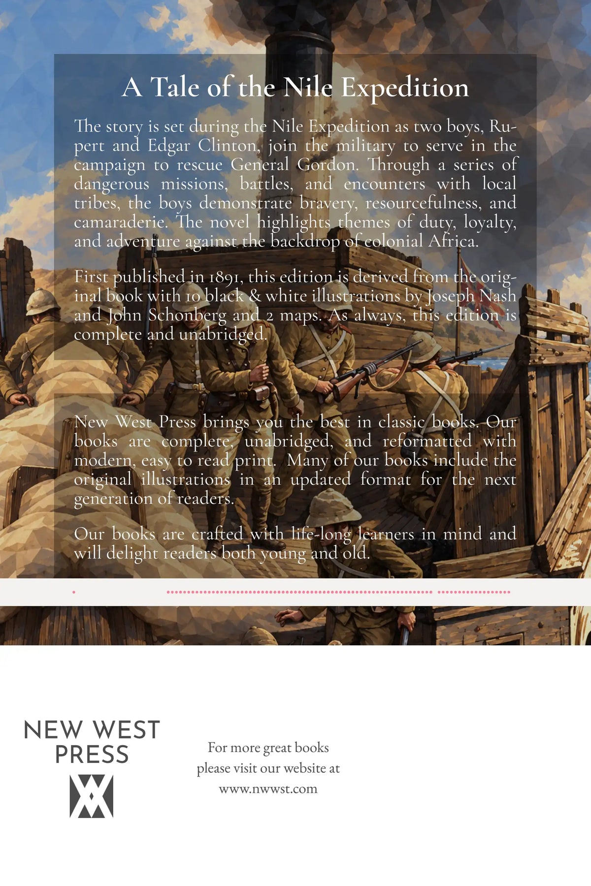 The Dash for Khartoum by G. A. Henty — back cover