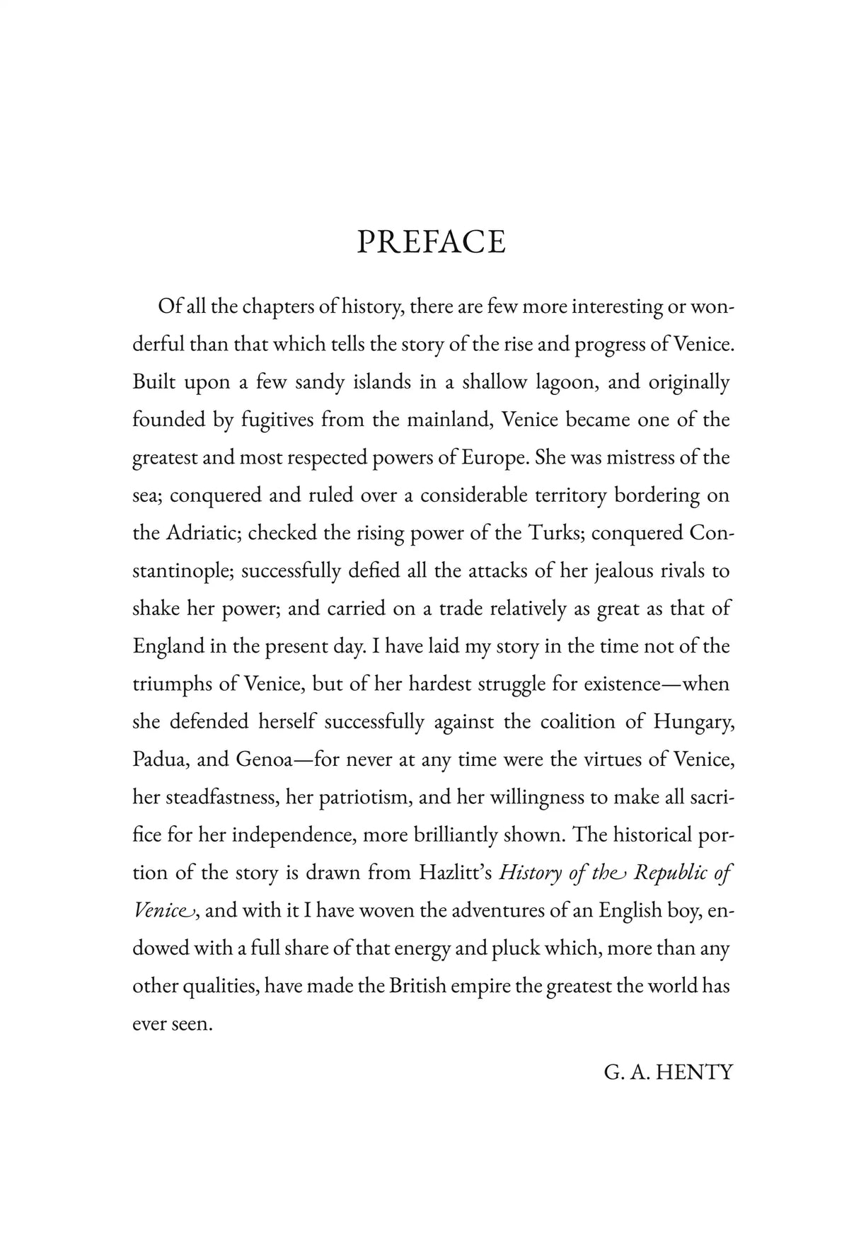 The Lion of St. Mark — preface, page 1