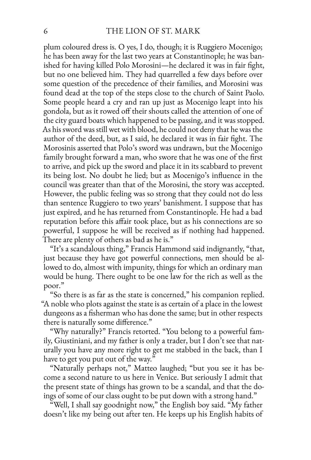 The Lion of St. Mark — story page 6