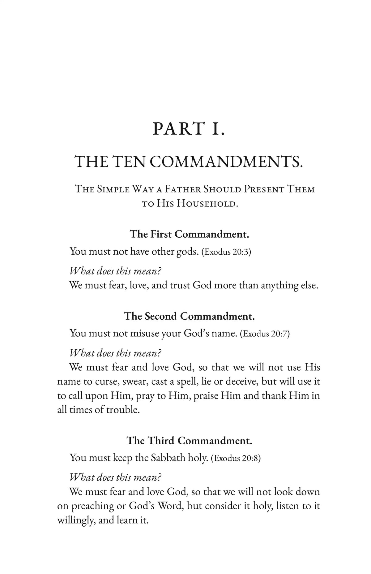 Luther’s Small Catechism — Book page 1