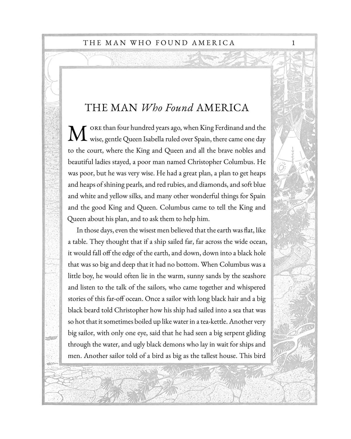 The Men Who Found America — story page 1