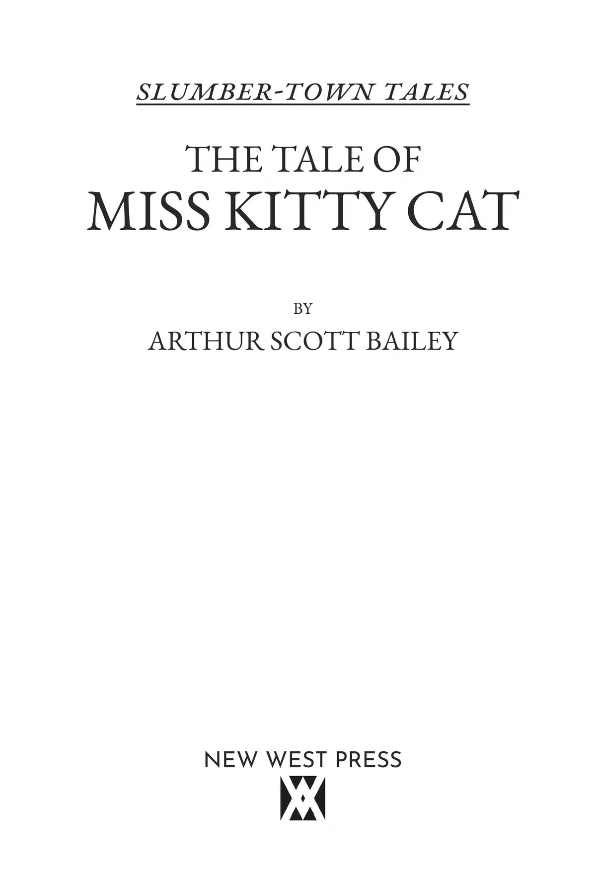 The Tale of Miss Kitty Cat — title page