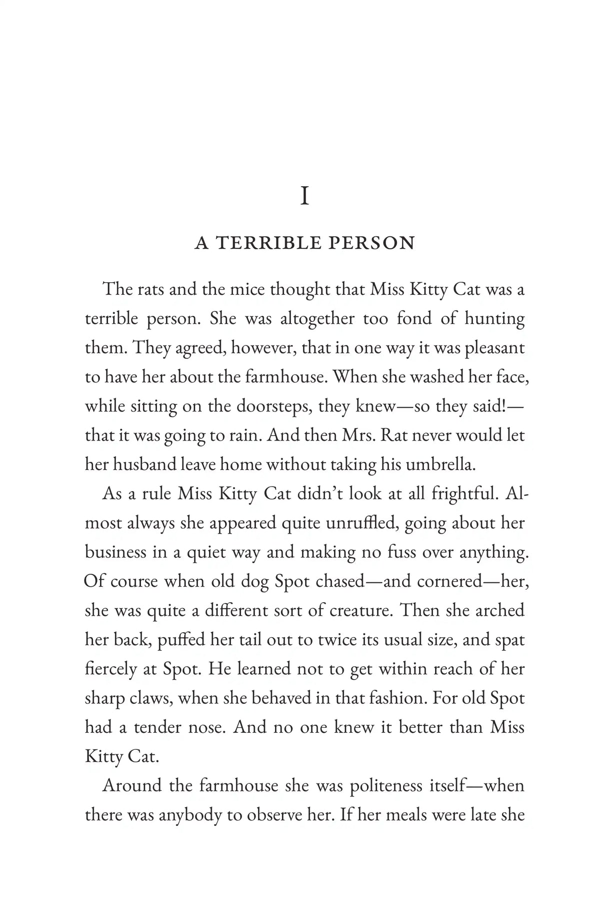The Tale of Miss Kitty Cat — story page 1