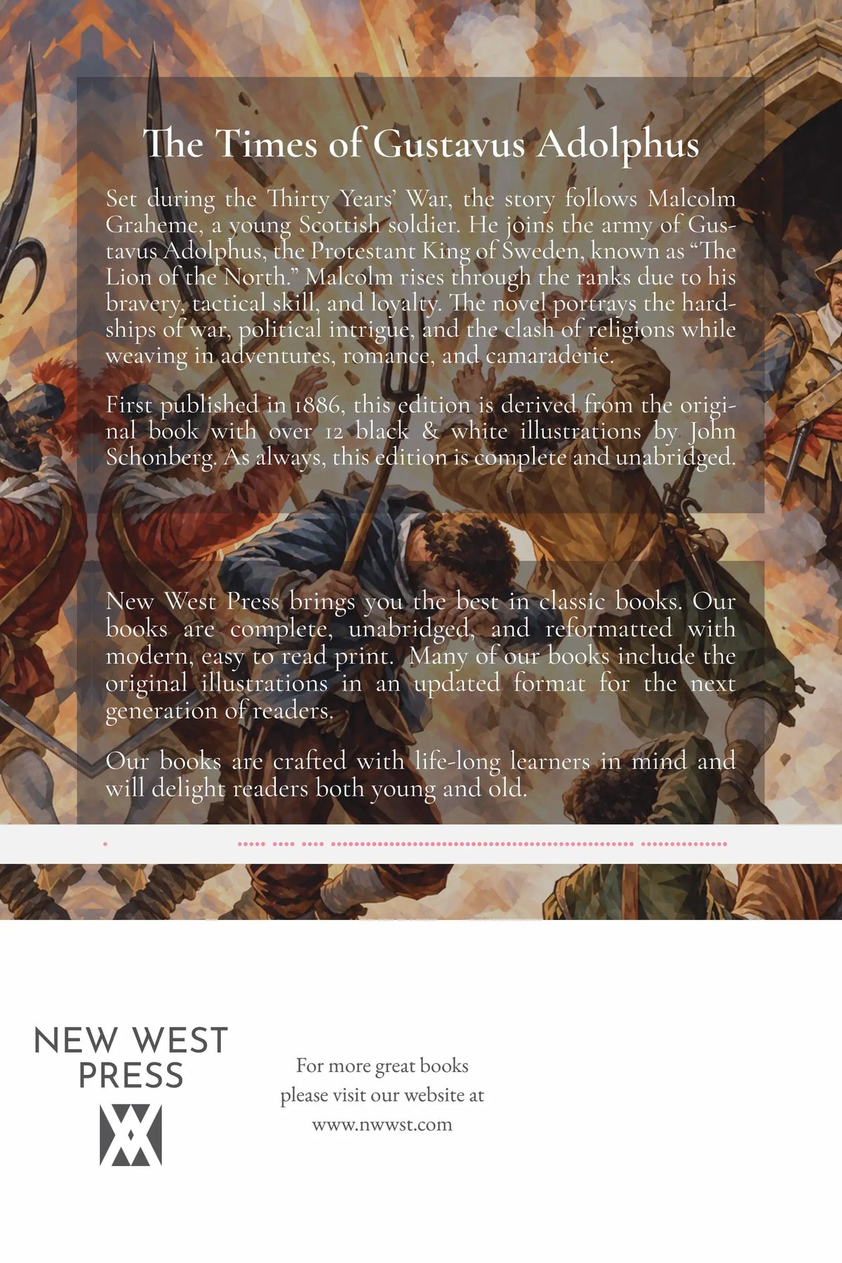 The Lion of the North by G. A. Henty — back cover
