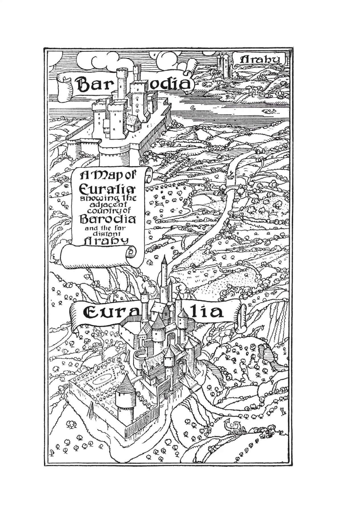 Once on a Time by A. A. Milne — Map of euralia and barodia