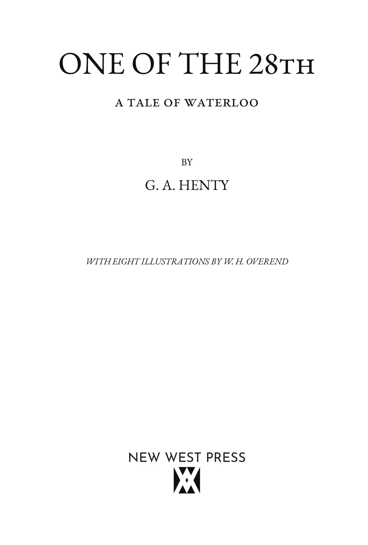 One of the 28th by G. A. Henty — title page