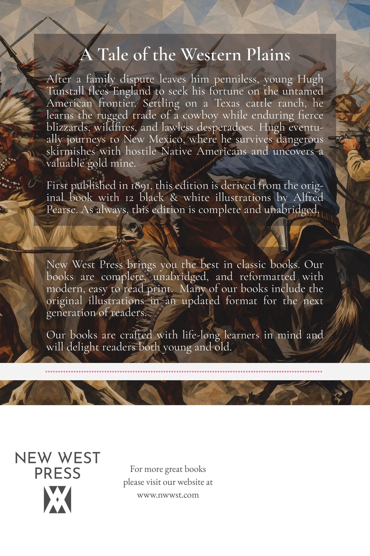 Redskin and Cowboy by G. A. Henty — back cover