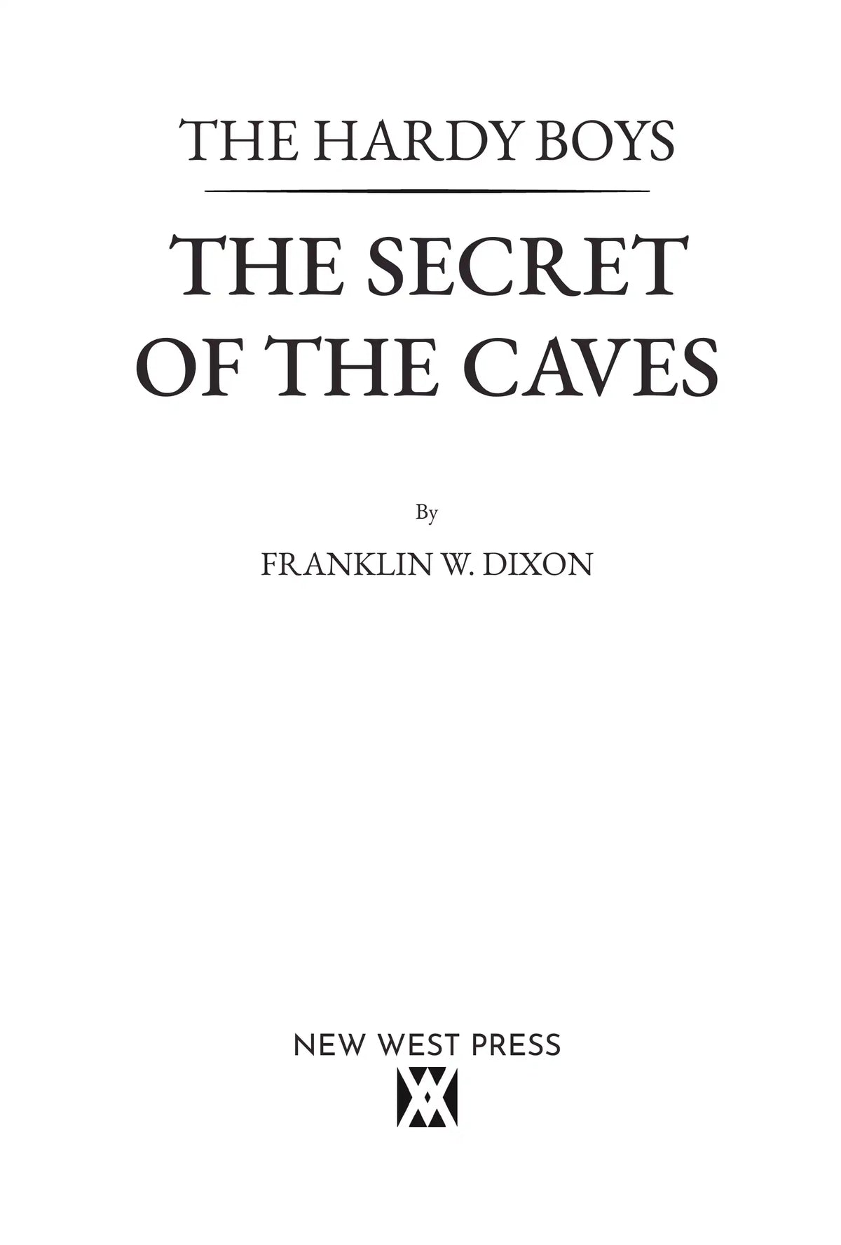 The Secret of the Caves — title page