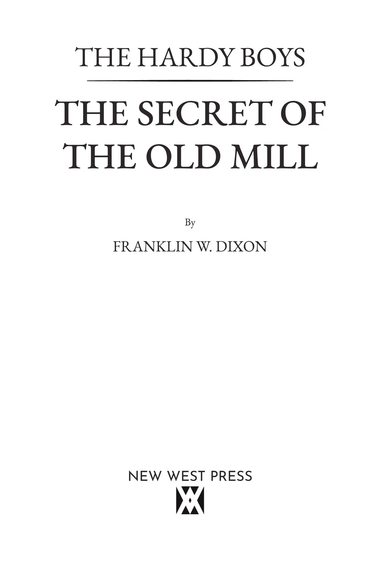 The Secret of the Old Mill — title page