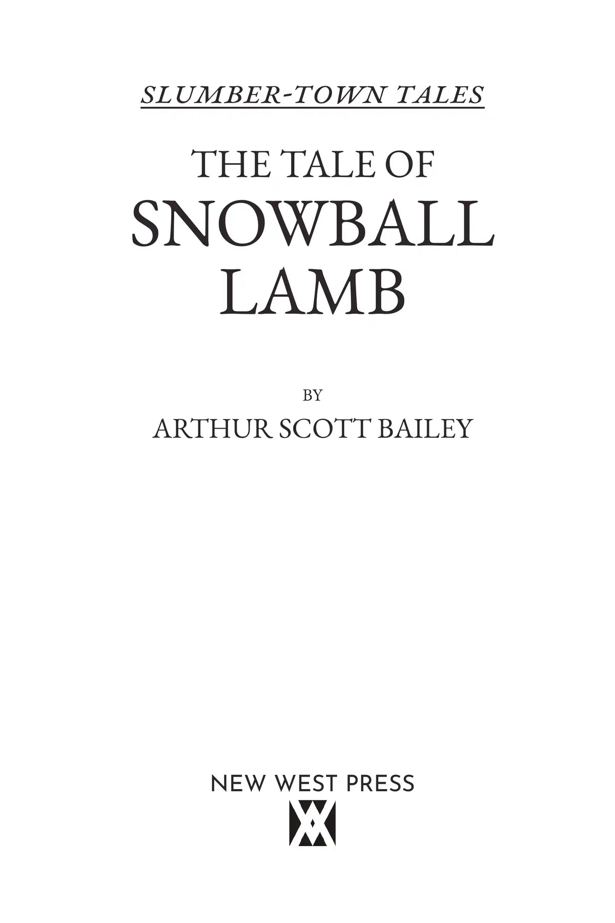 The Tale of Snowball Lamb — title page