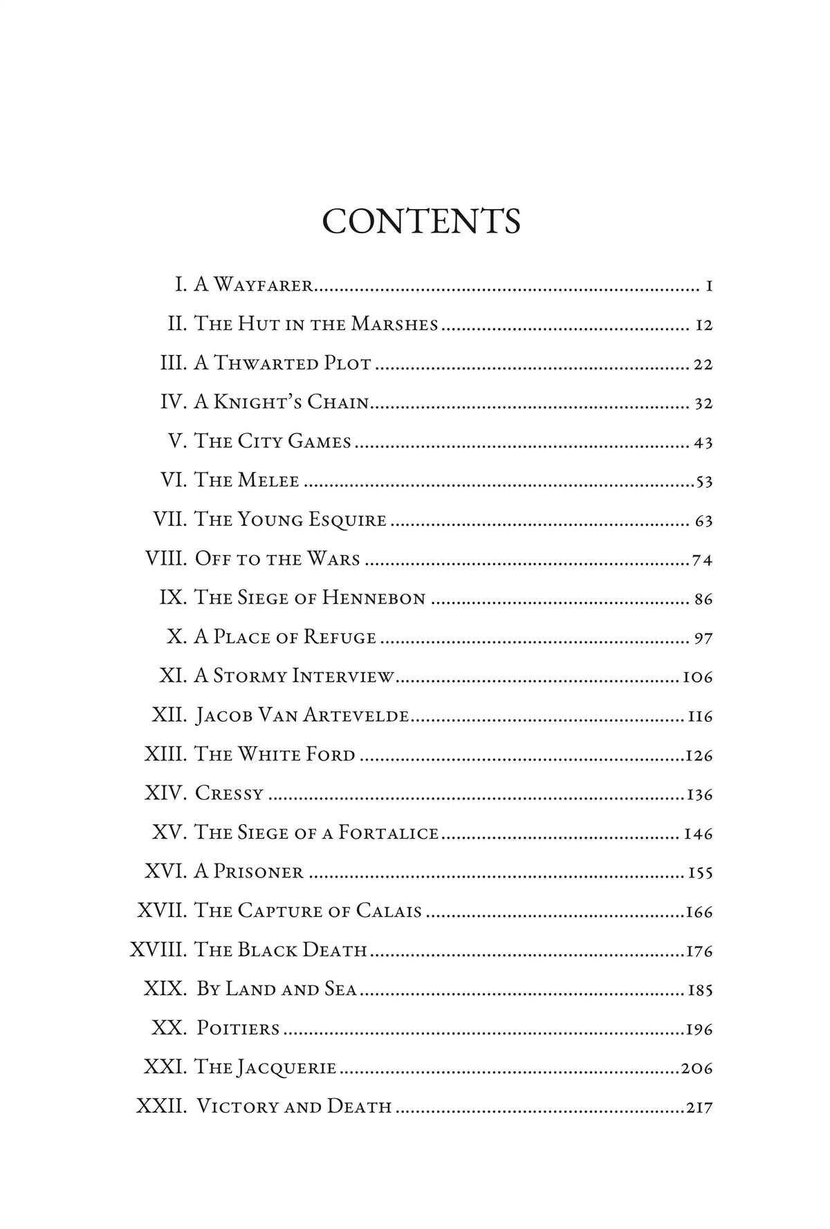 St. George for England by G. A. Henty — contents