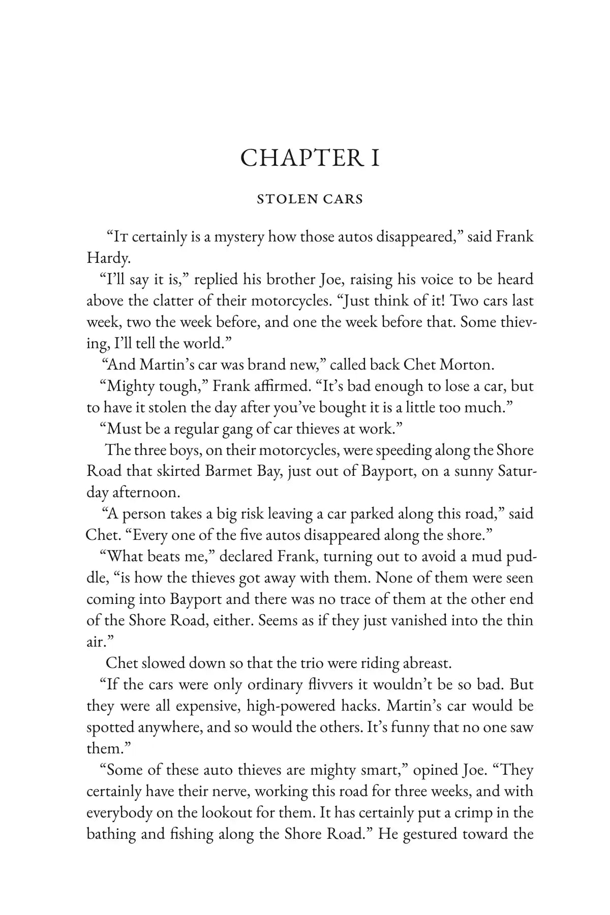 The Shore Road Mystery — story page 1