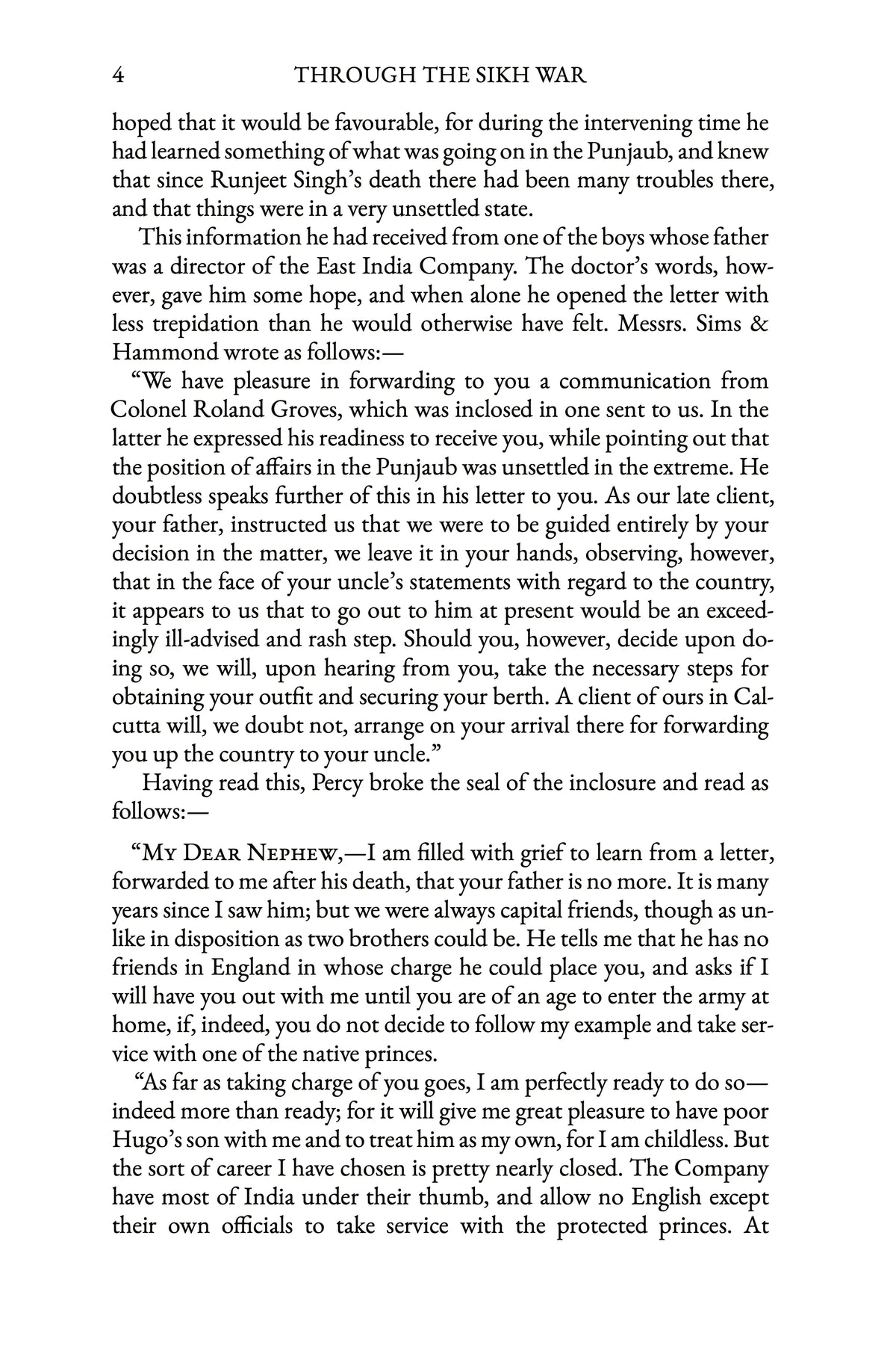 Through the Sikh War by G. A. Henty — story page 4