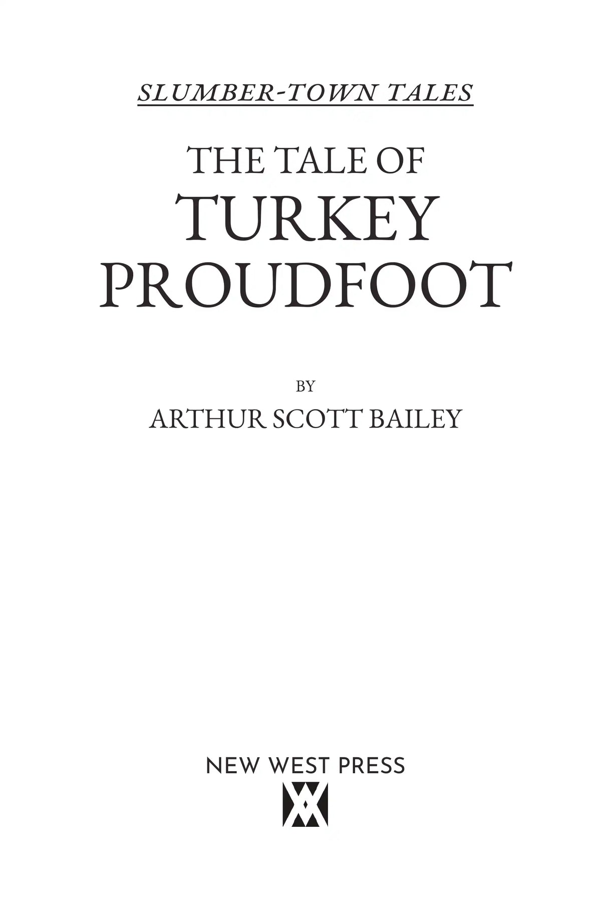 The Tale of Turkey Proudfoot — title page