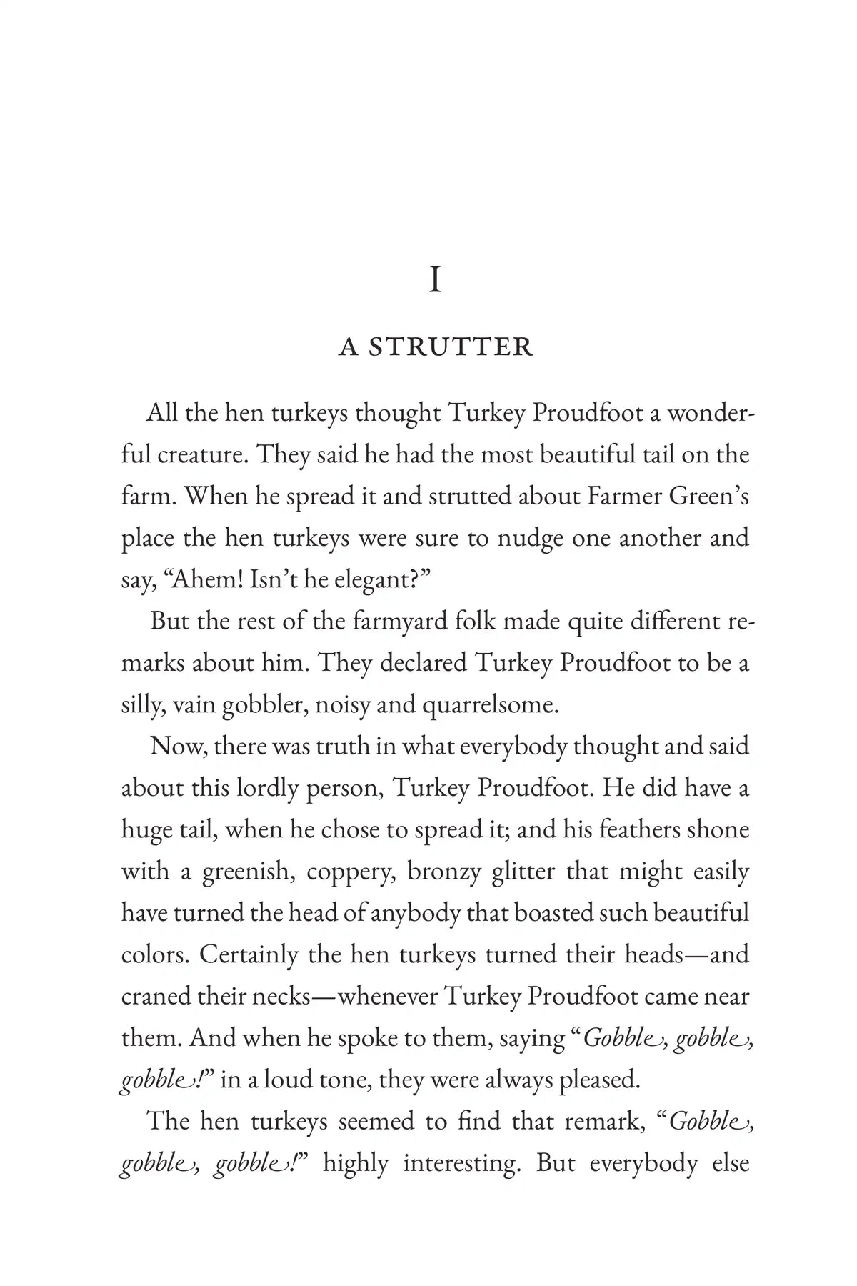 The Tale of Turkey Proudfoot — story page 1
