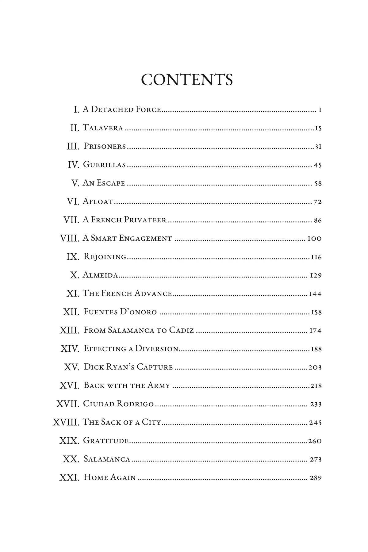 Under Wellington’s Command — contents