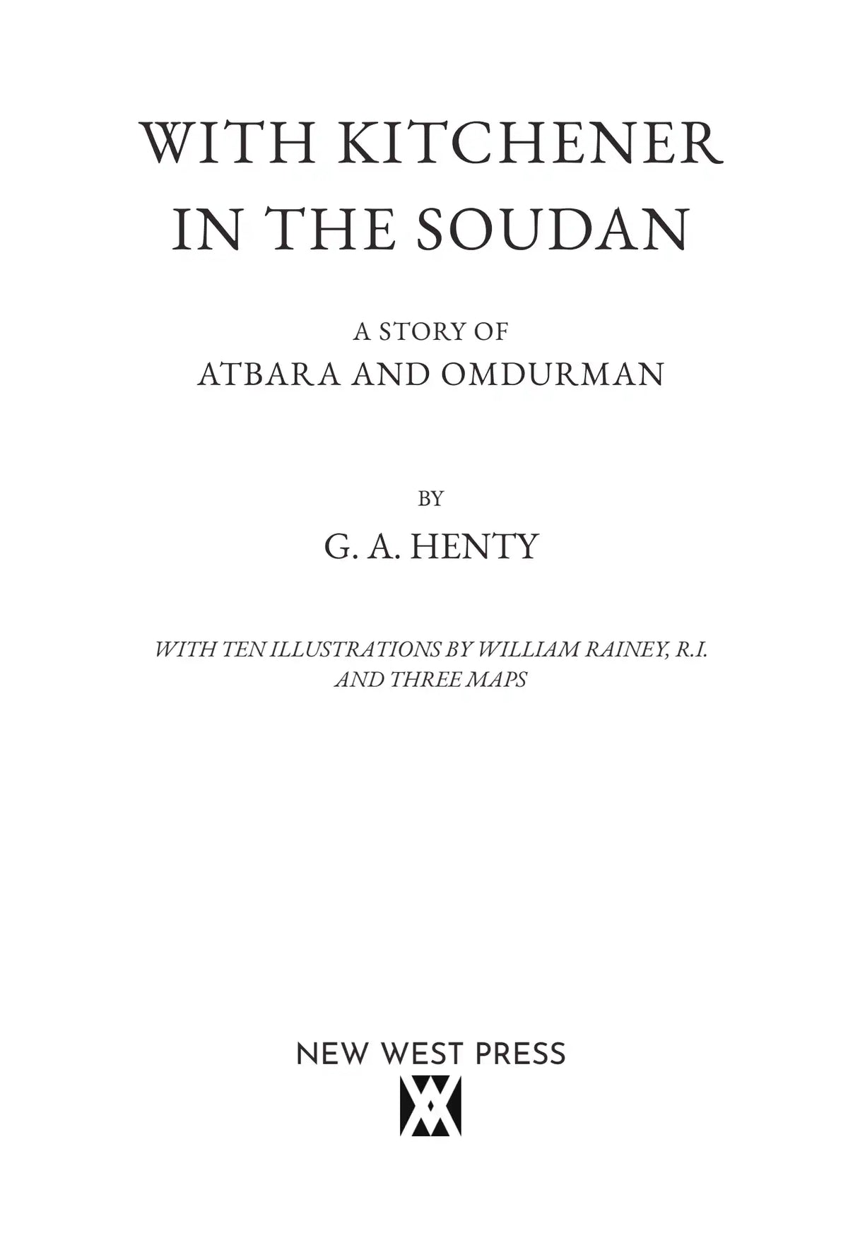 With Kitchener in the Soudan by G. A. Henty — full title page