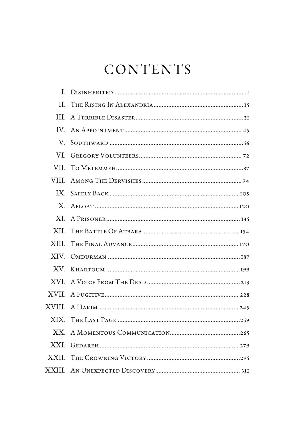 With Kitchener in the Soudan — contents