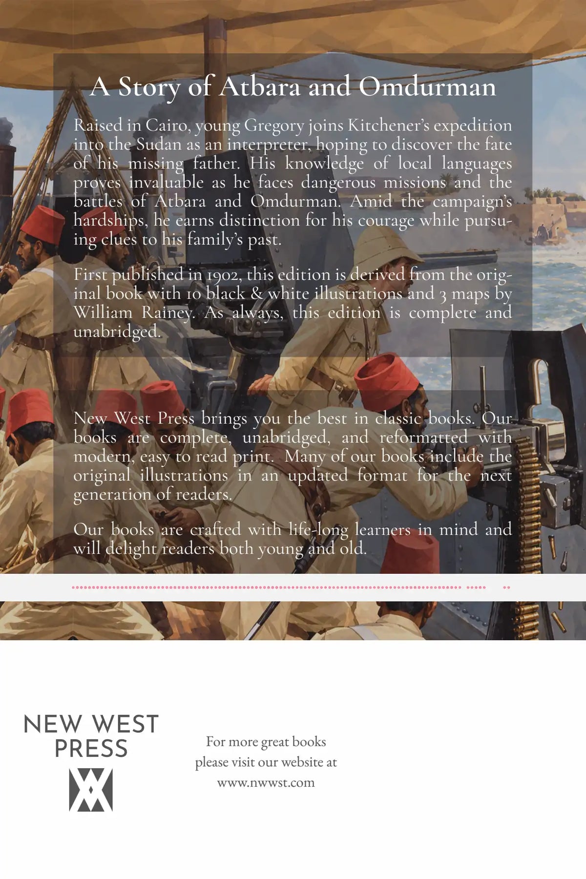 With Kitchener in the Soudan by G. A. Henty — back cover