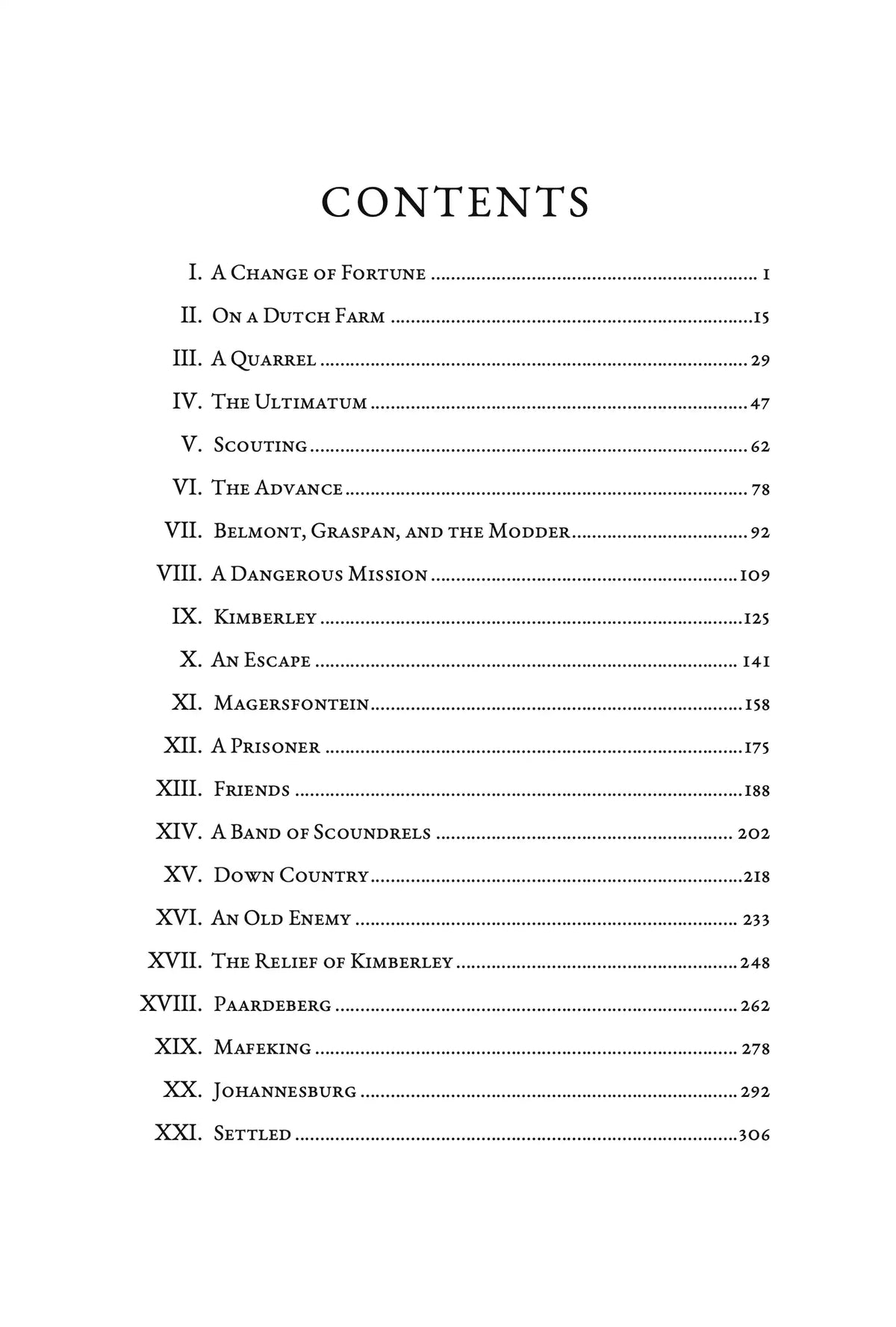 With Roberts to Pretoria — contents