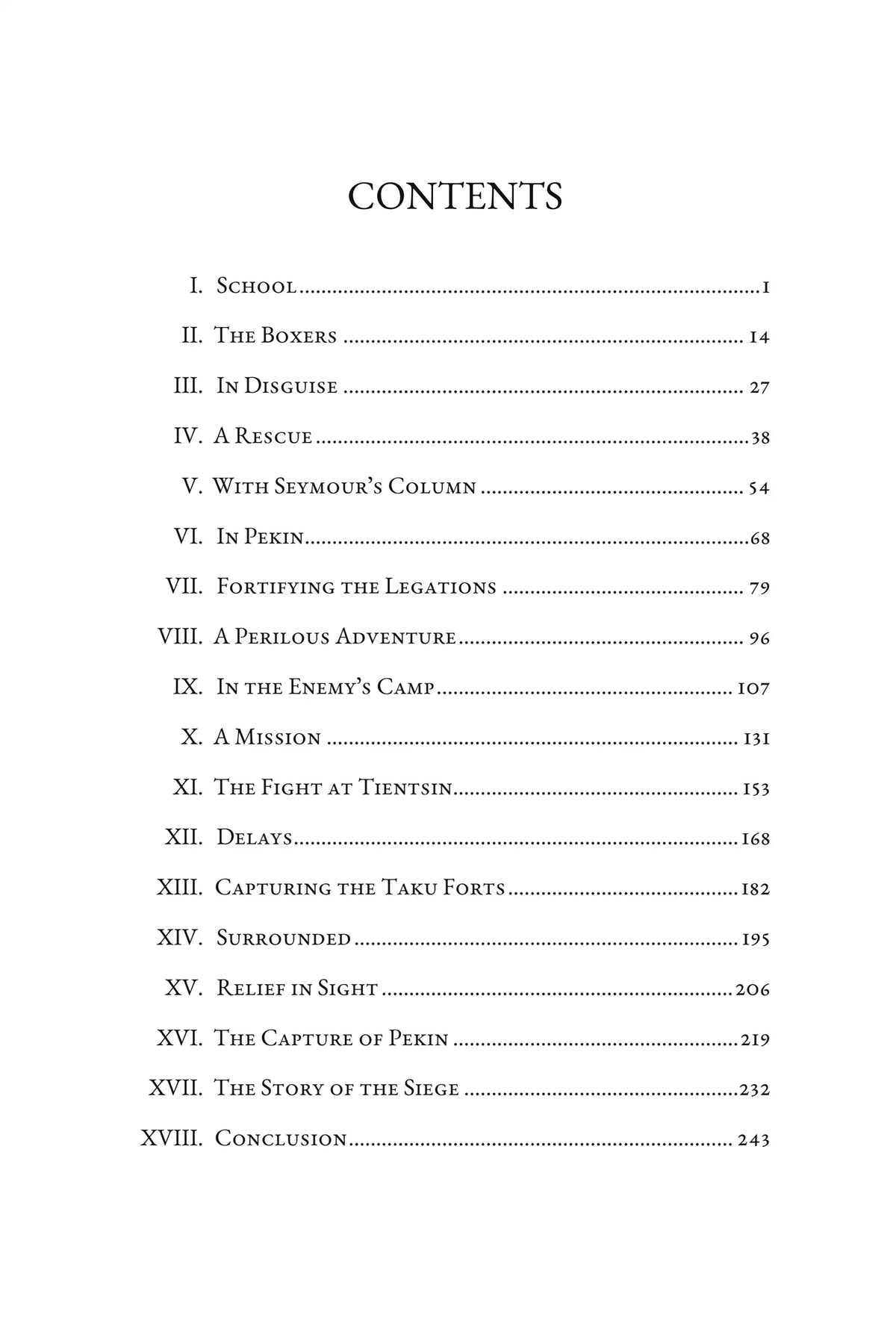 With the Allies to Pekin — contents