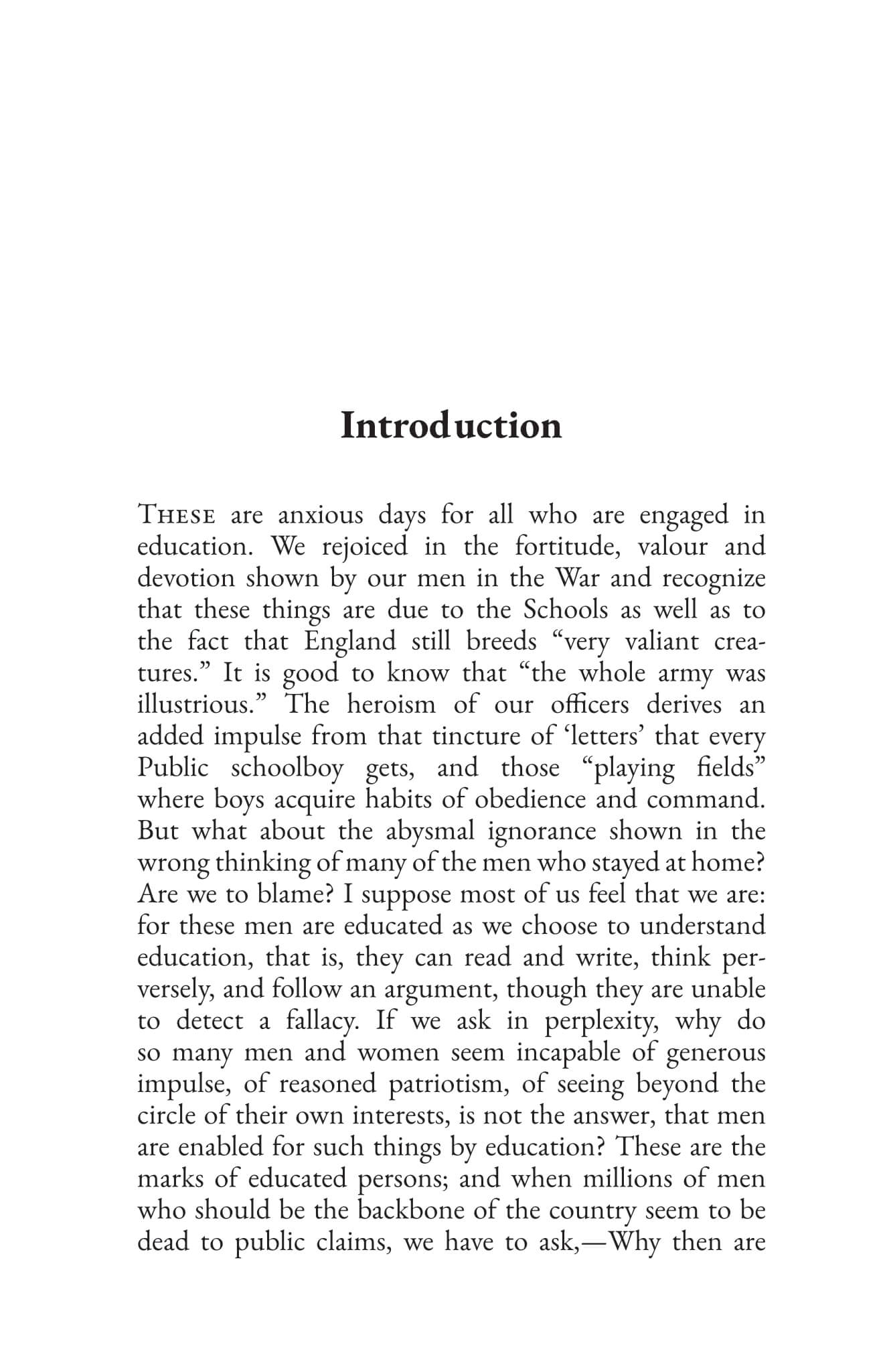 A Philosophy of Education
